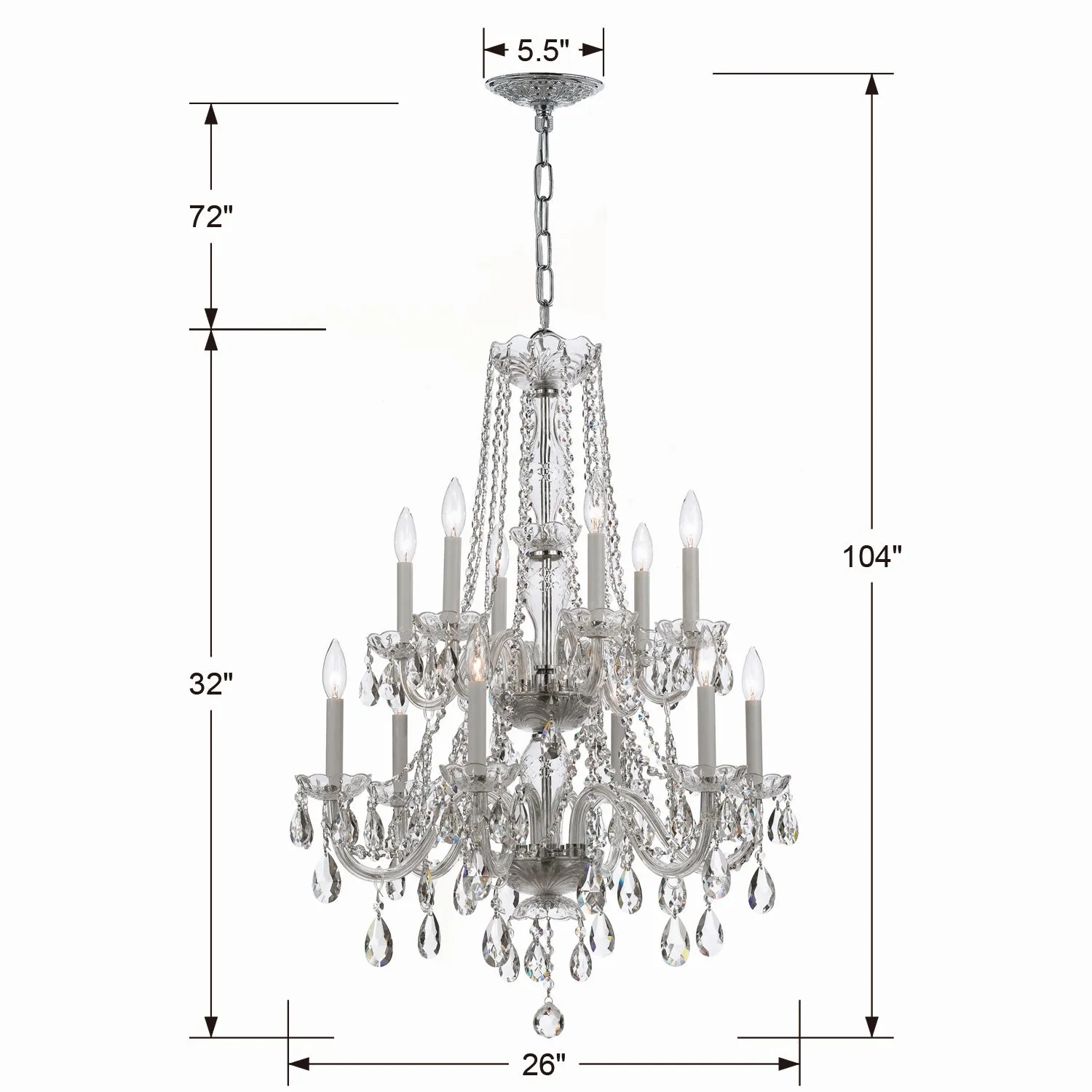 12 Light Chandelier