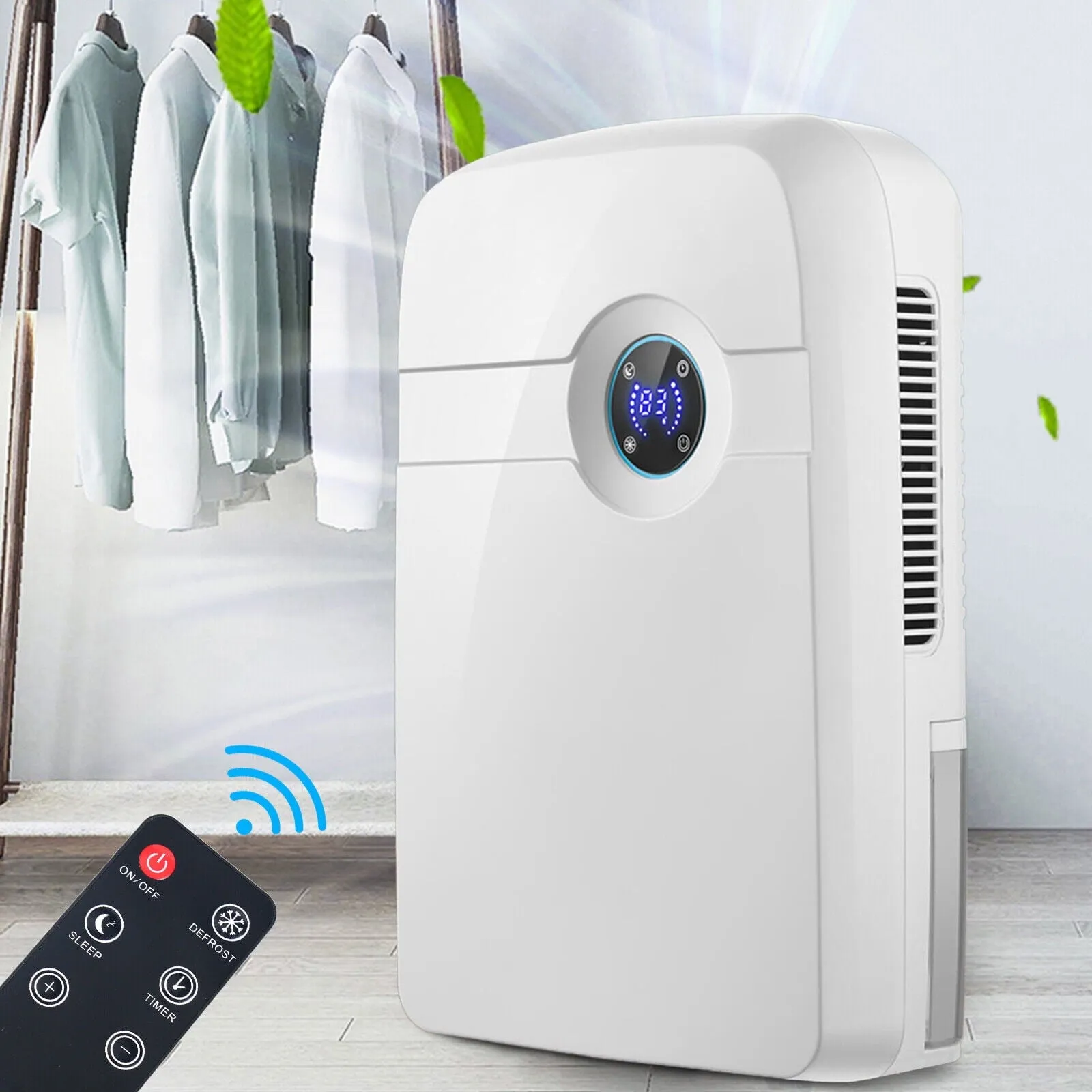 2.5L Bedroom Dehumidifier Mini Home Air Dryer Damp Moisture Free&Remote Control