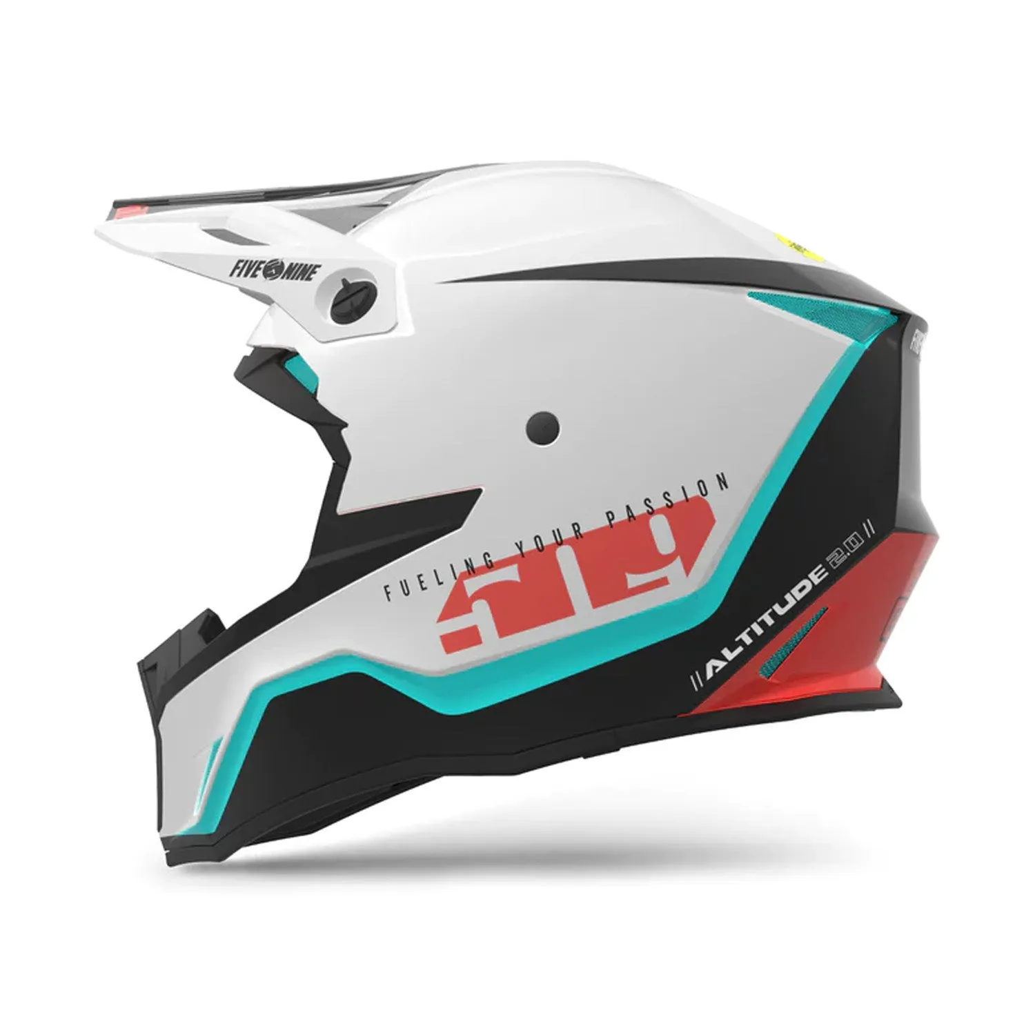 509  Altitude 2.0 Offroad Pro Helmet Fidlock MIPS Bag FMVSS 218 Sci-Fi White FMVSS 218