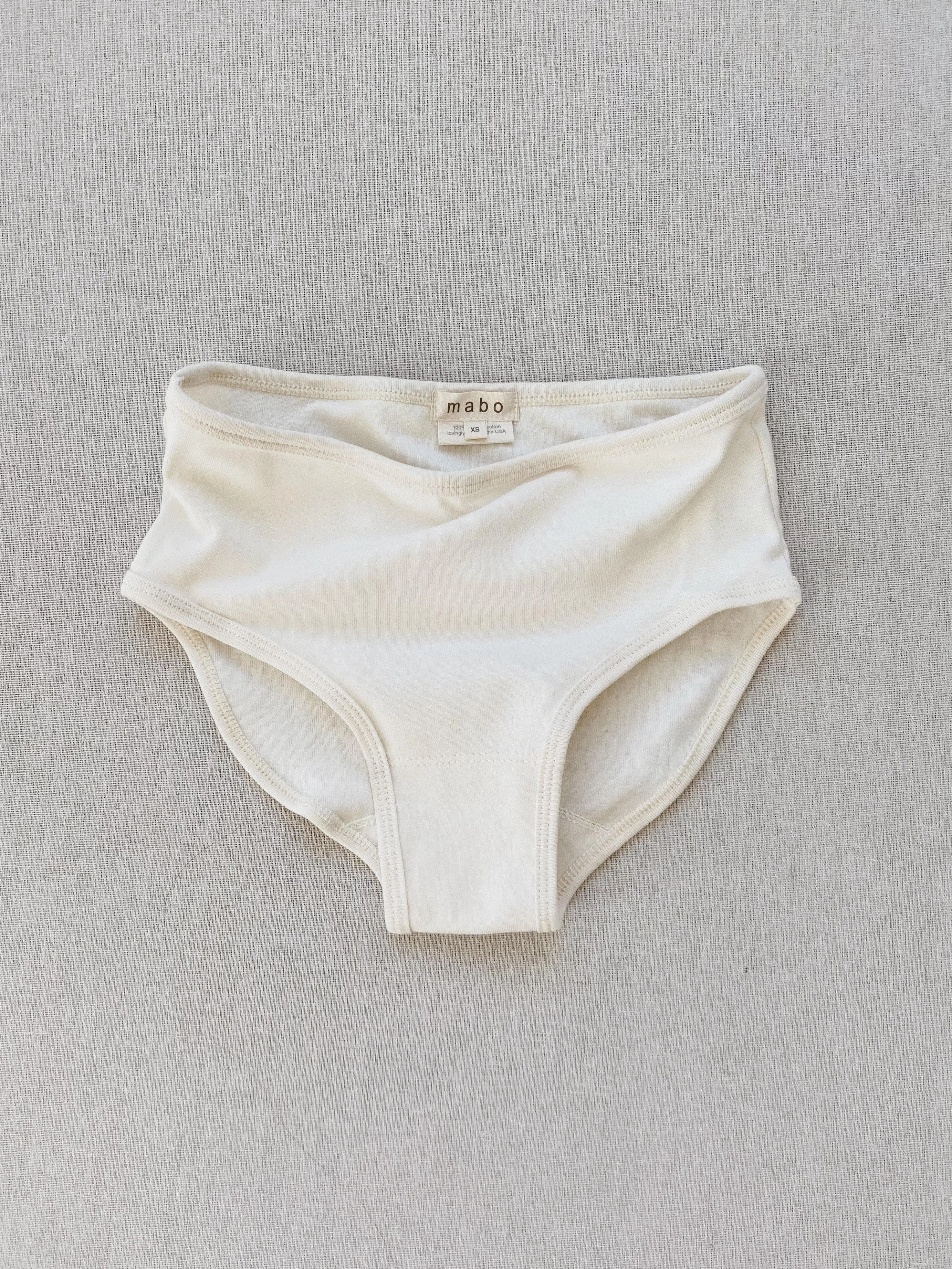 adult organic cotton undies in natural