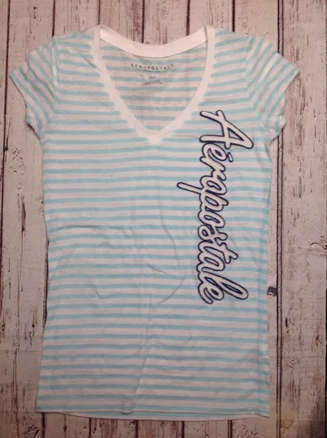 Aeropostale LIGHT BLUE & WHITE Top