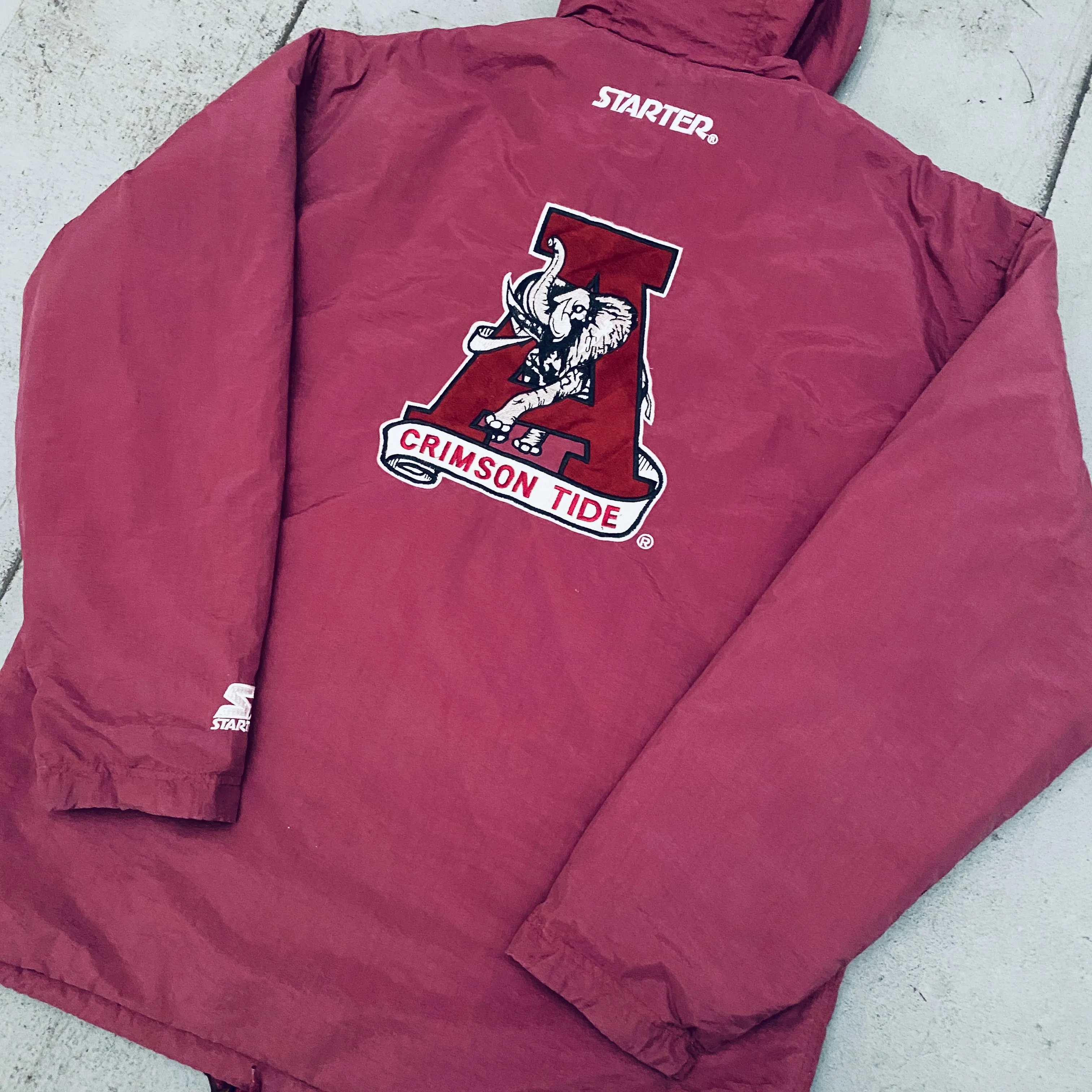 Alabama Crimson Tide: 1990's Fullzip Starter Trench Coat (S/M)