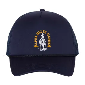 Alpha Delta Gamma Rancher Trucker Hat Polyester Cap