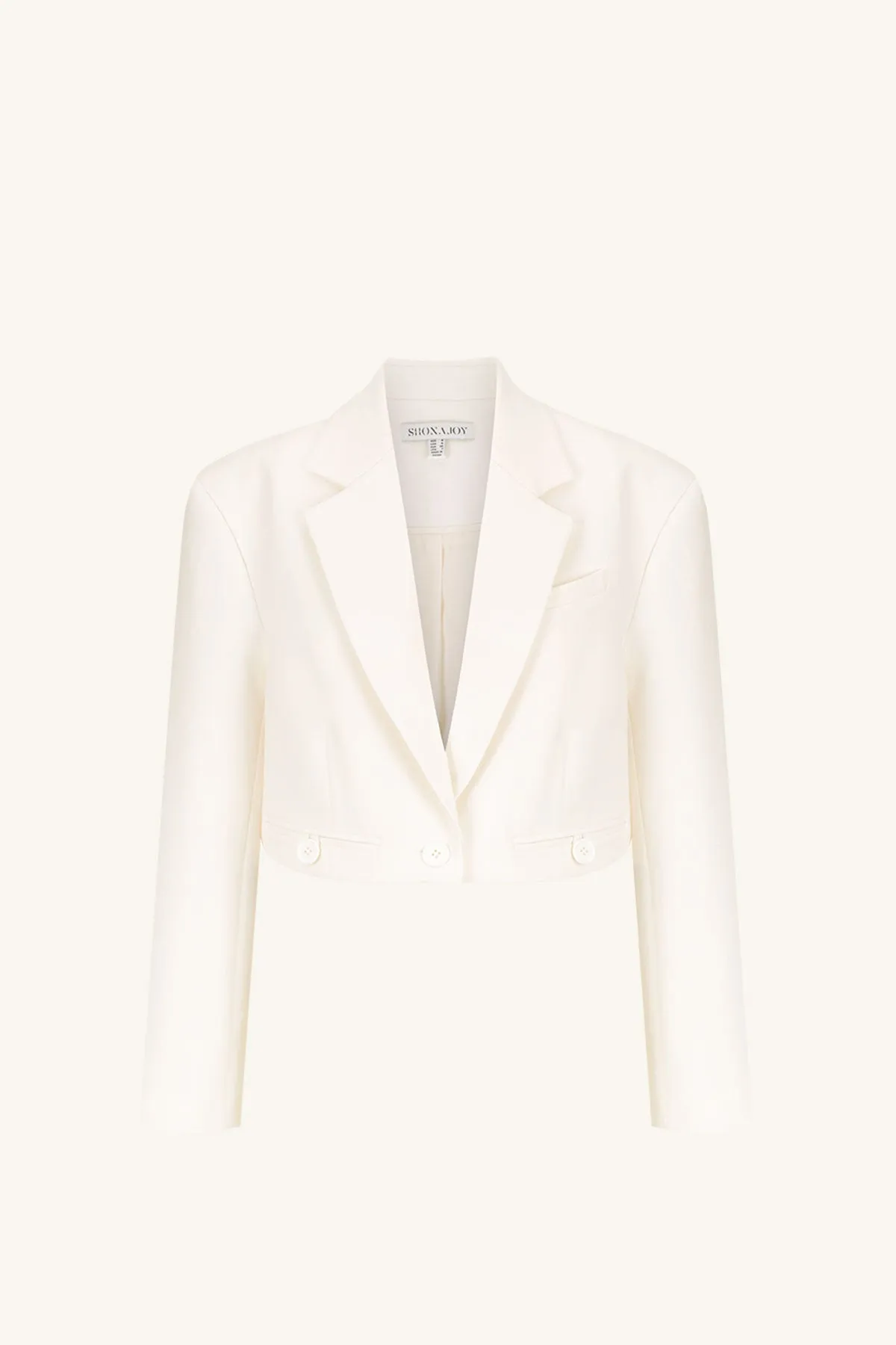 AMURA CROP BLAZER - CREAM