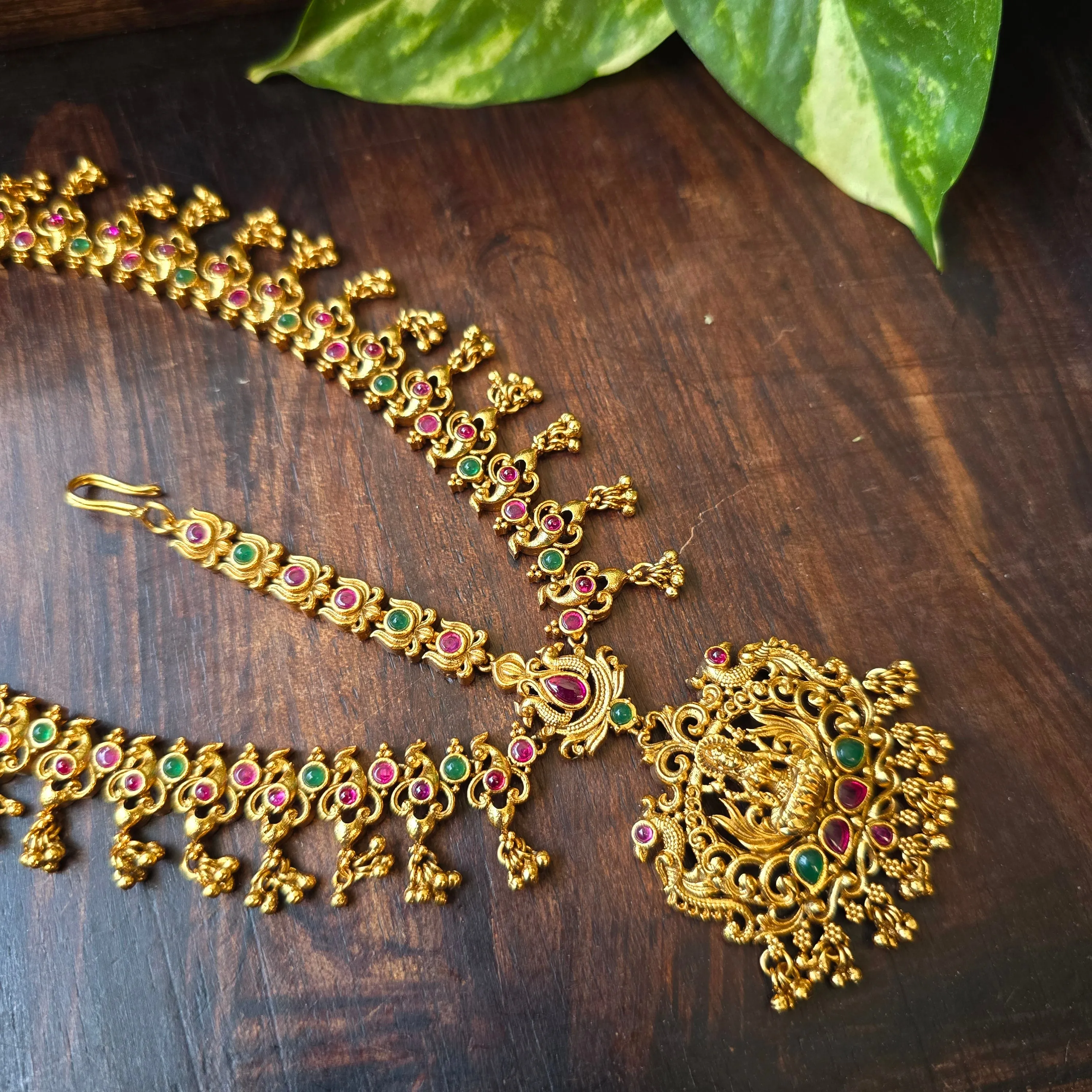 Antique Lakshmi Three Layer mang Tikka