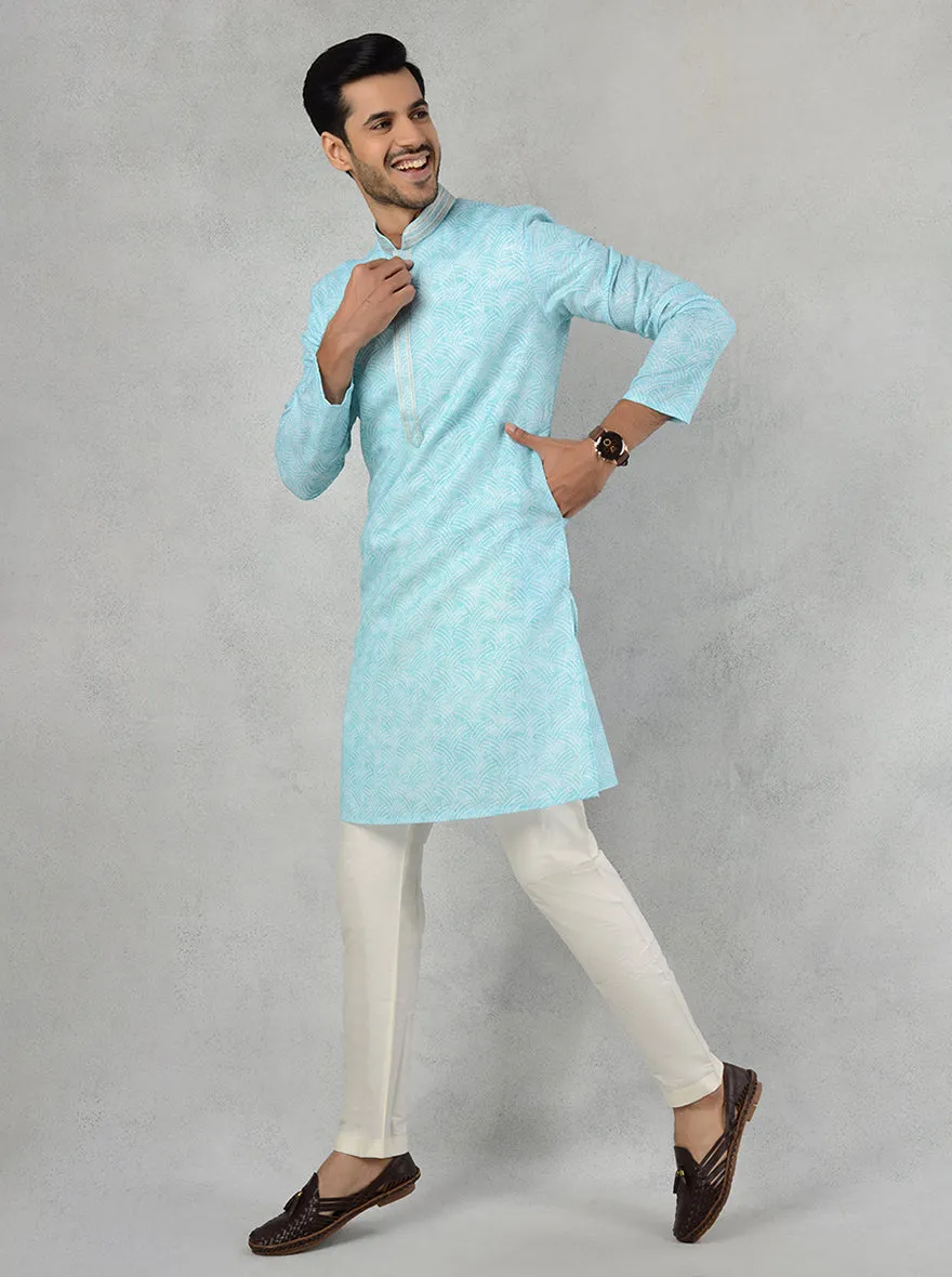 Aqua Green Kurta Pajama | Azania