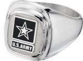 Army Mens Ring 18k Gold Electroplate