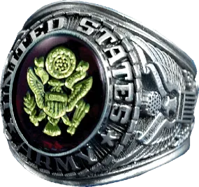 Army Mens Ring Sterling Silver