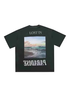 ASKYURSELF Reflective Logo Tee in Lost In Paradise Design