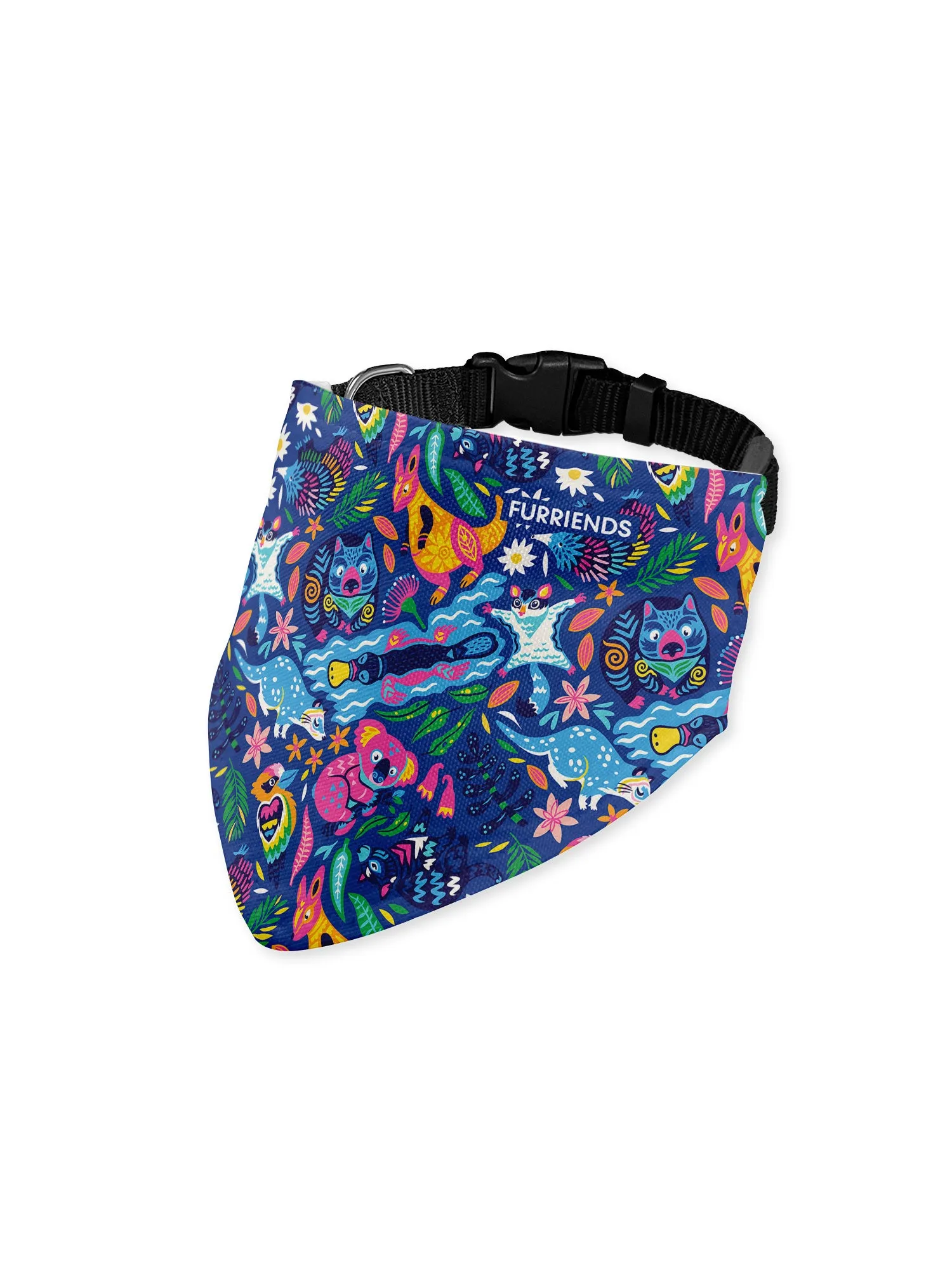 Australian Magpie Reversible Dog Bandana With Collar