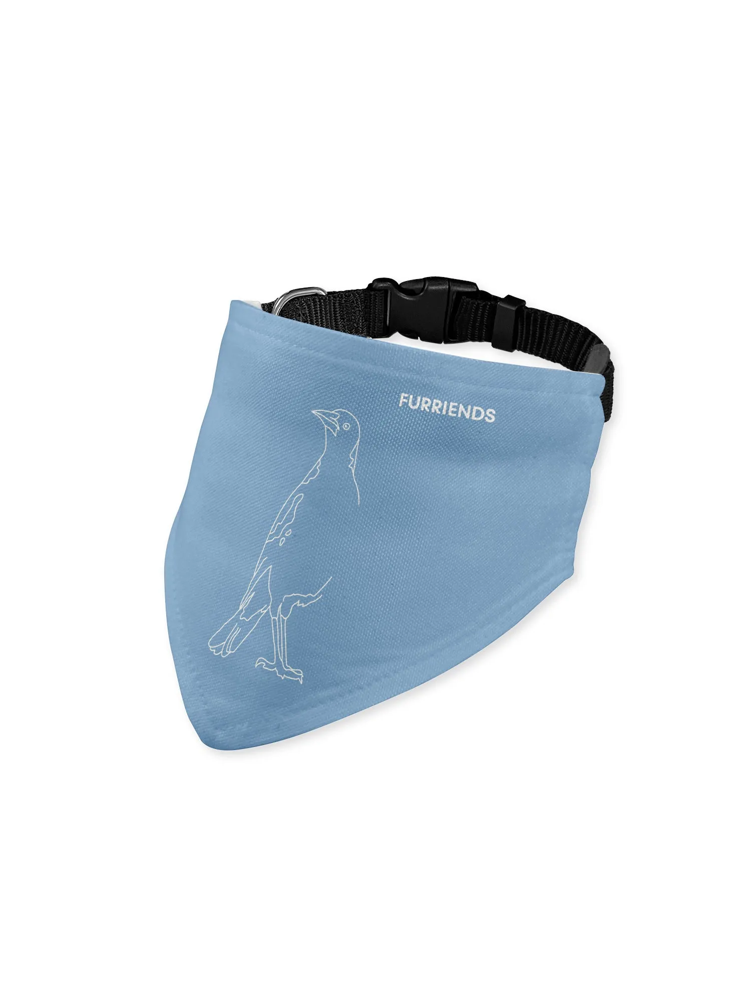 Australian Magpie Reversible Dog Bandana With Collar