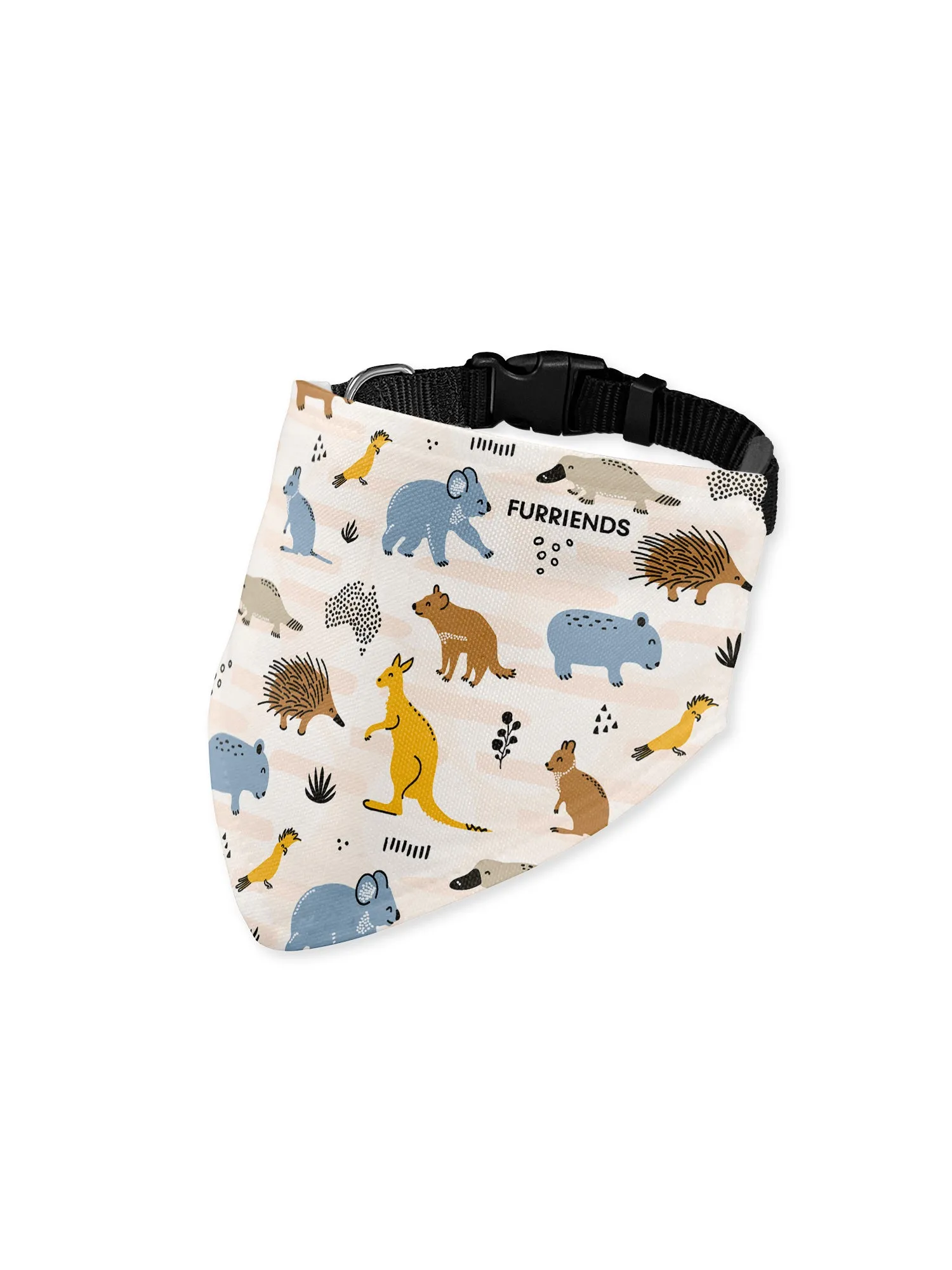 Australian Magpie Reversible Dog Bandana With Collar