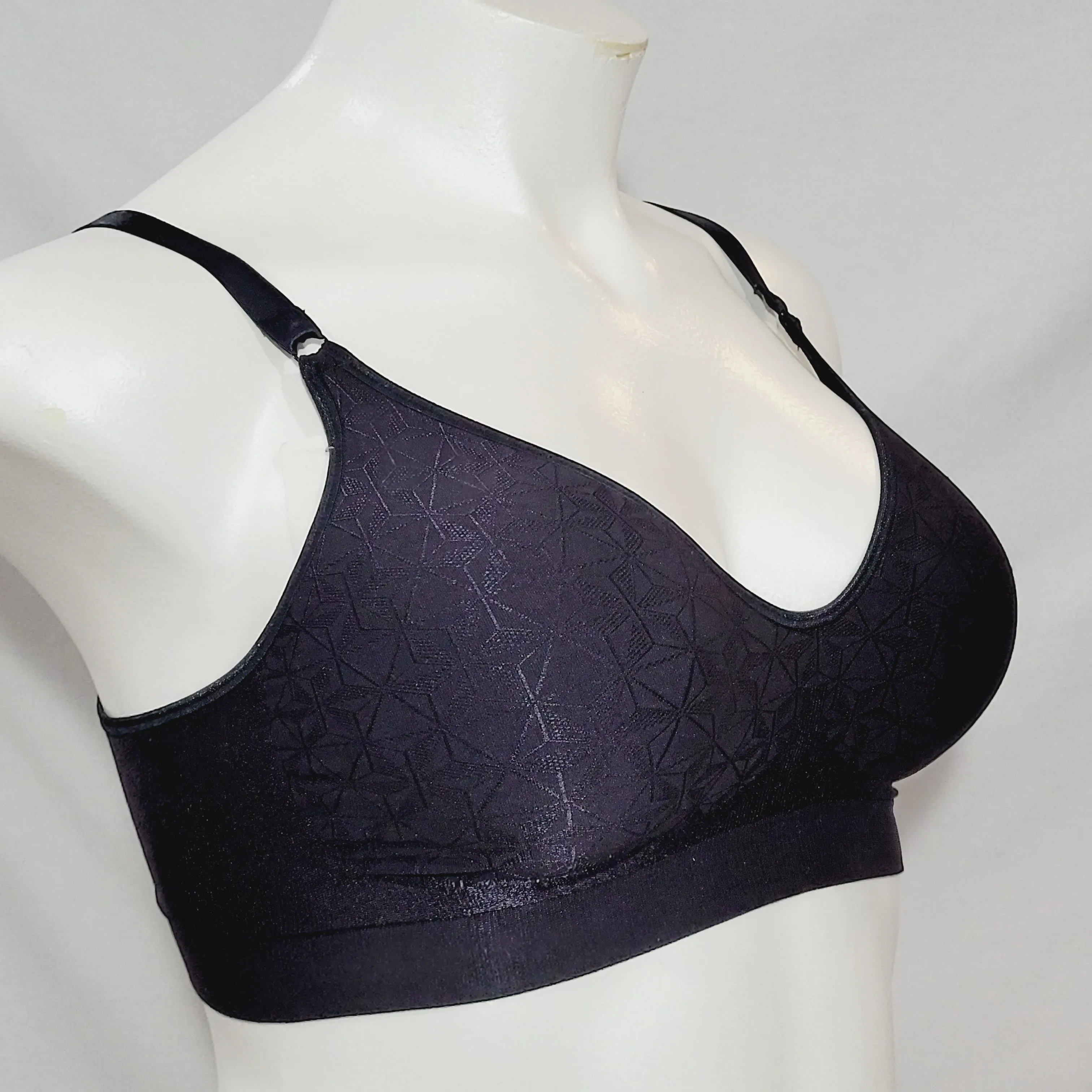 Bali Comfort Revolution 3381 - Black, Wire-Free Convertible Bra, New With Tags, Large Size - Rare, Discontinued Model