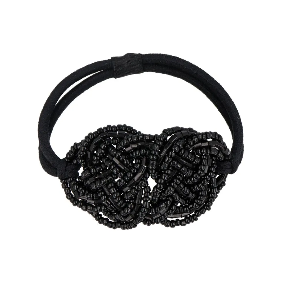 Beaded Mizuhiki knot Hair Tie