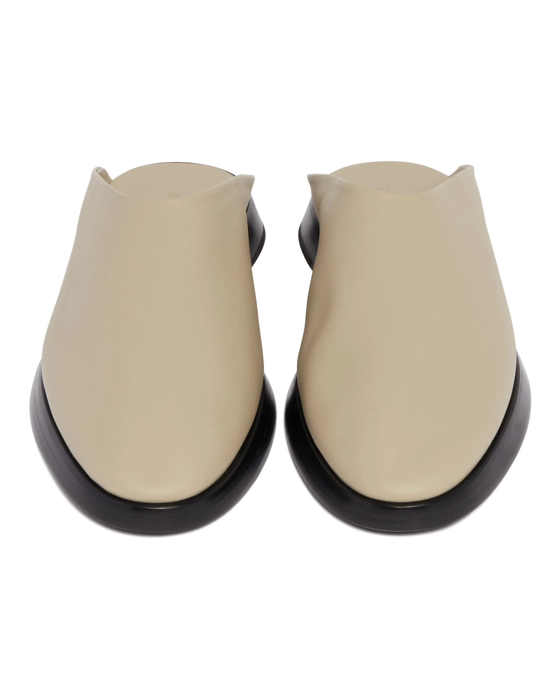 Beige Backless Mules