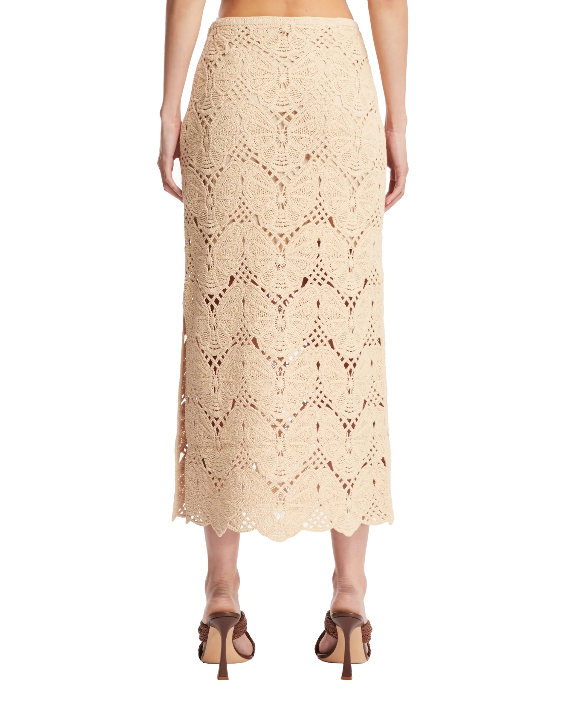 Beige Cantala Maxi Skirt