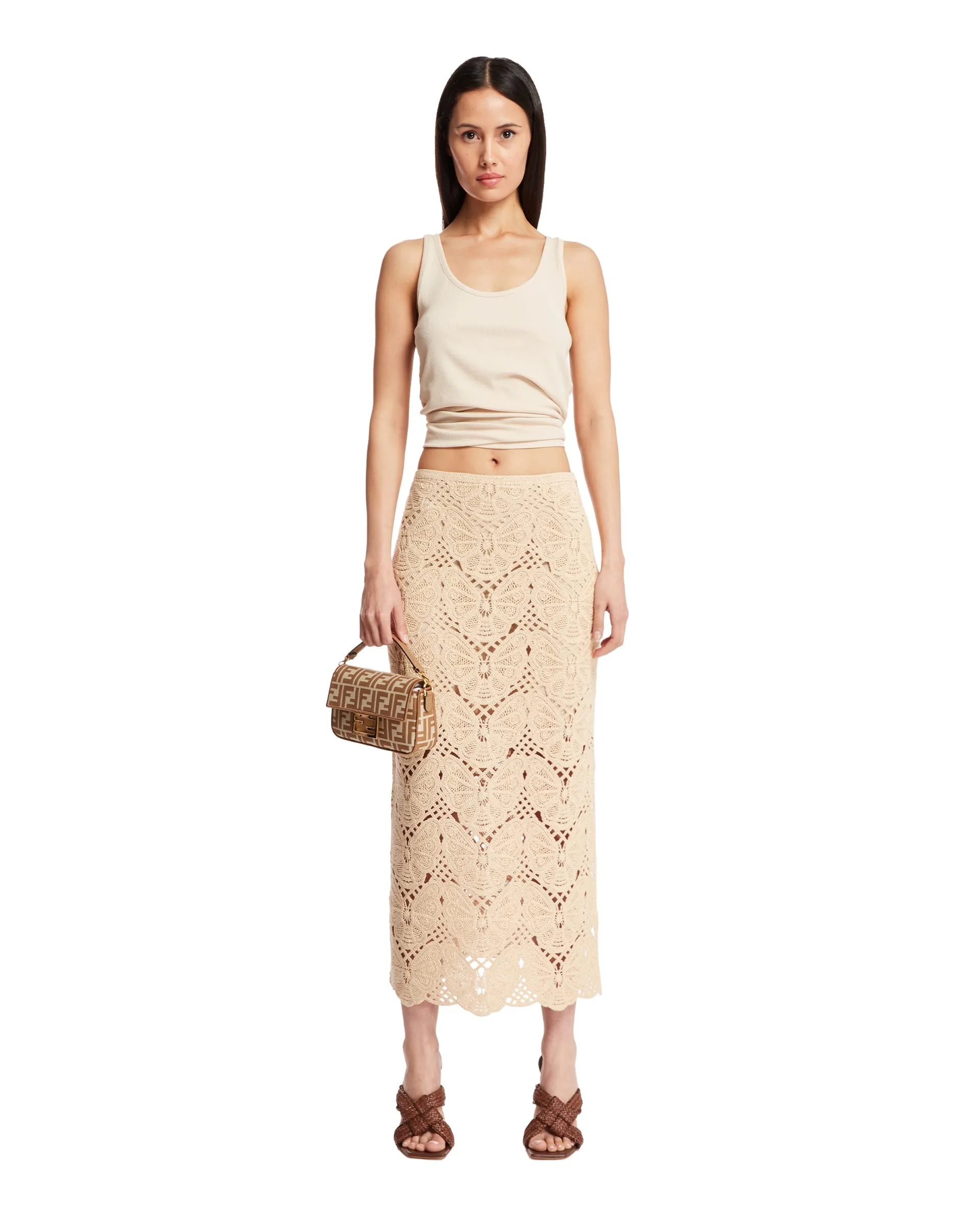 Beige Cantala Maxi Skirt