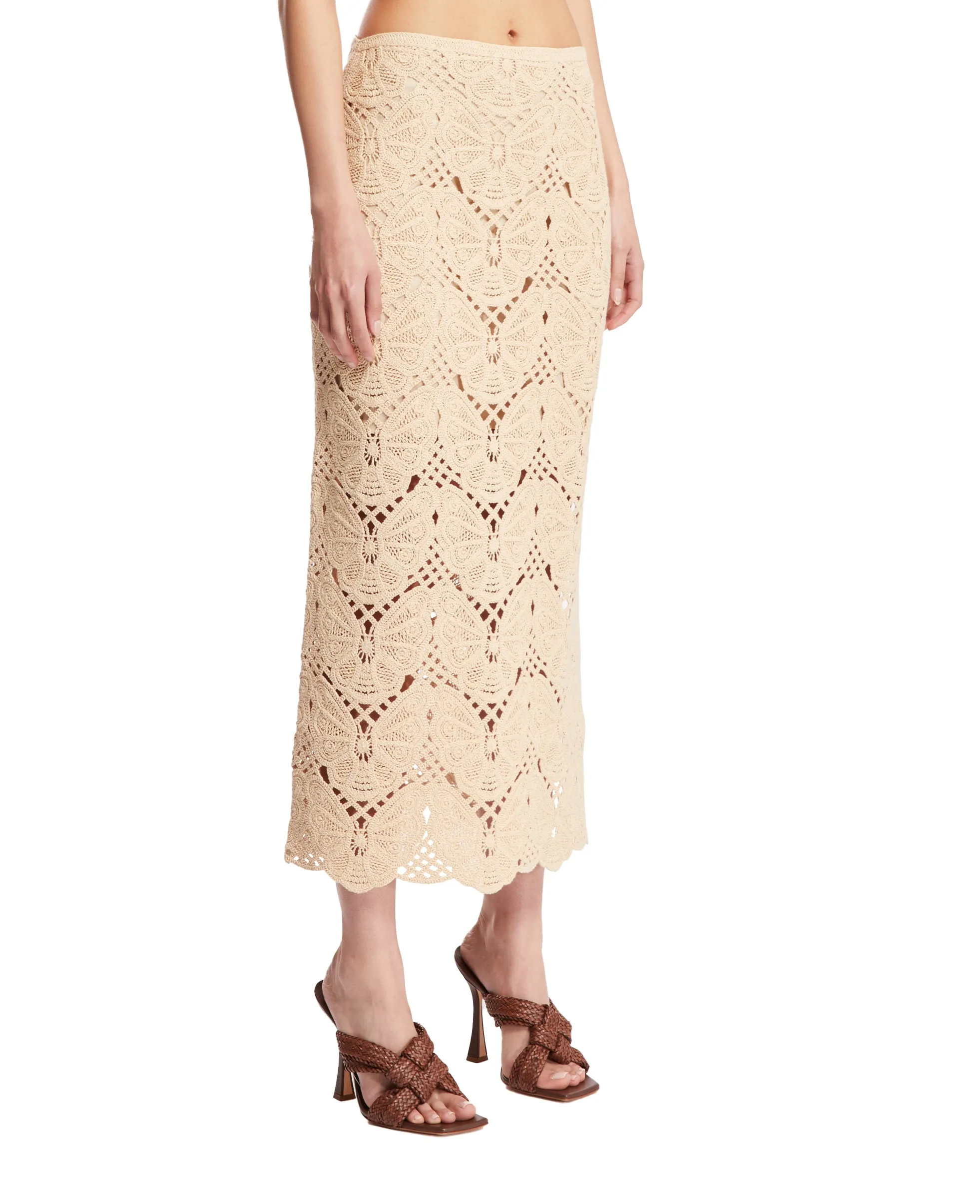 Beige Cantala Maxi Skirt