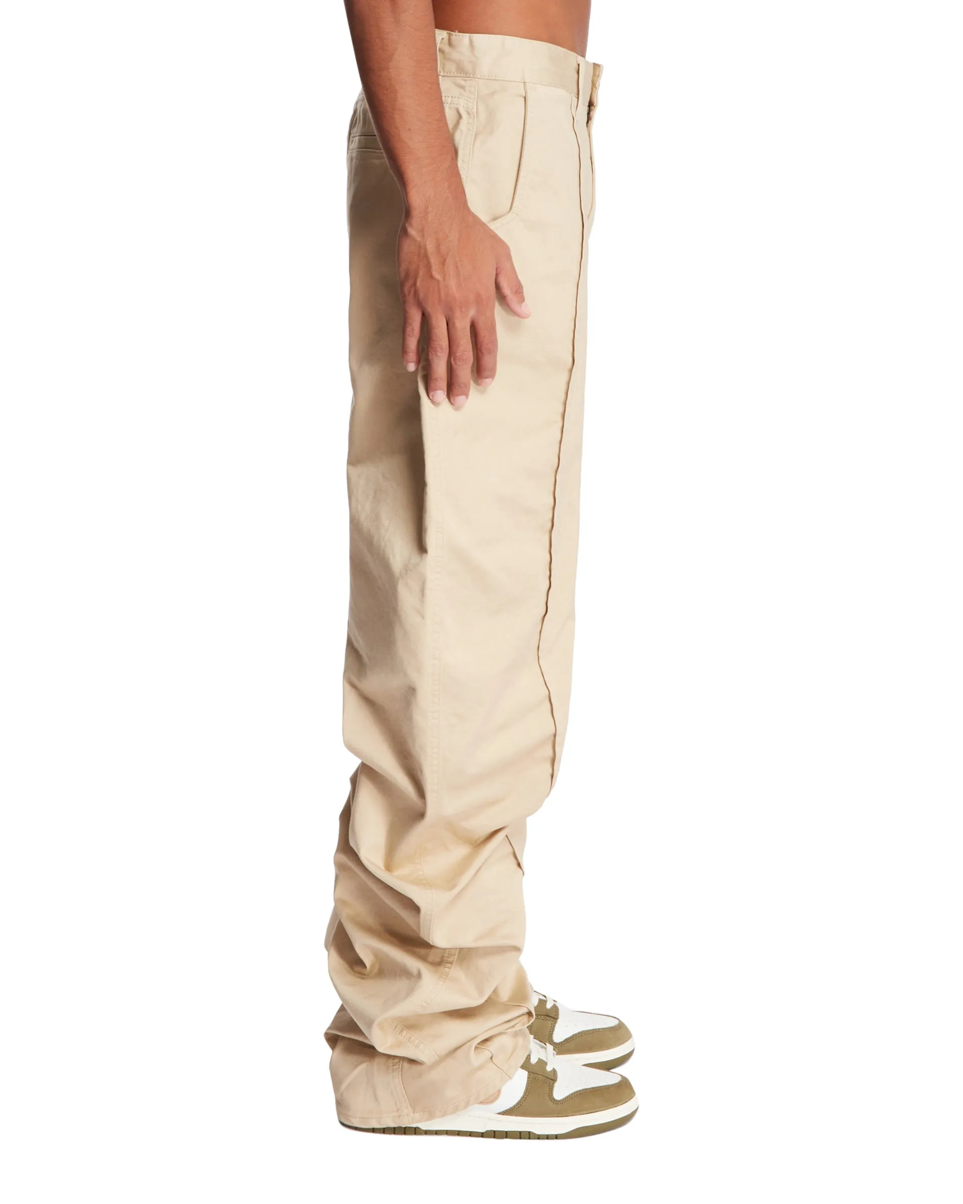 Beige Curved Fit Jeans