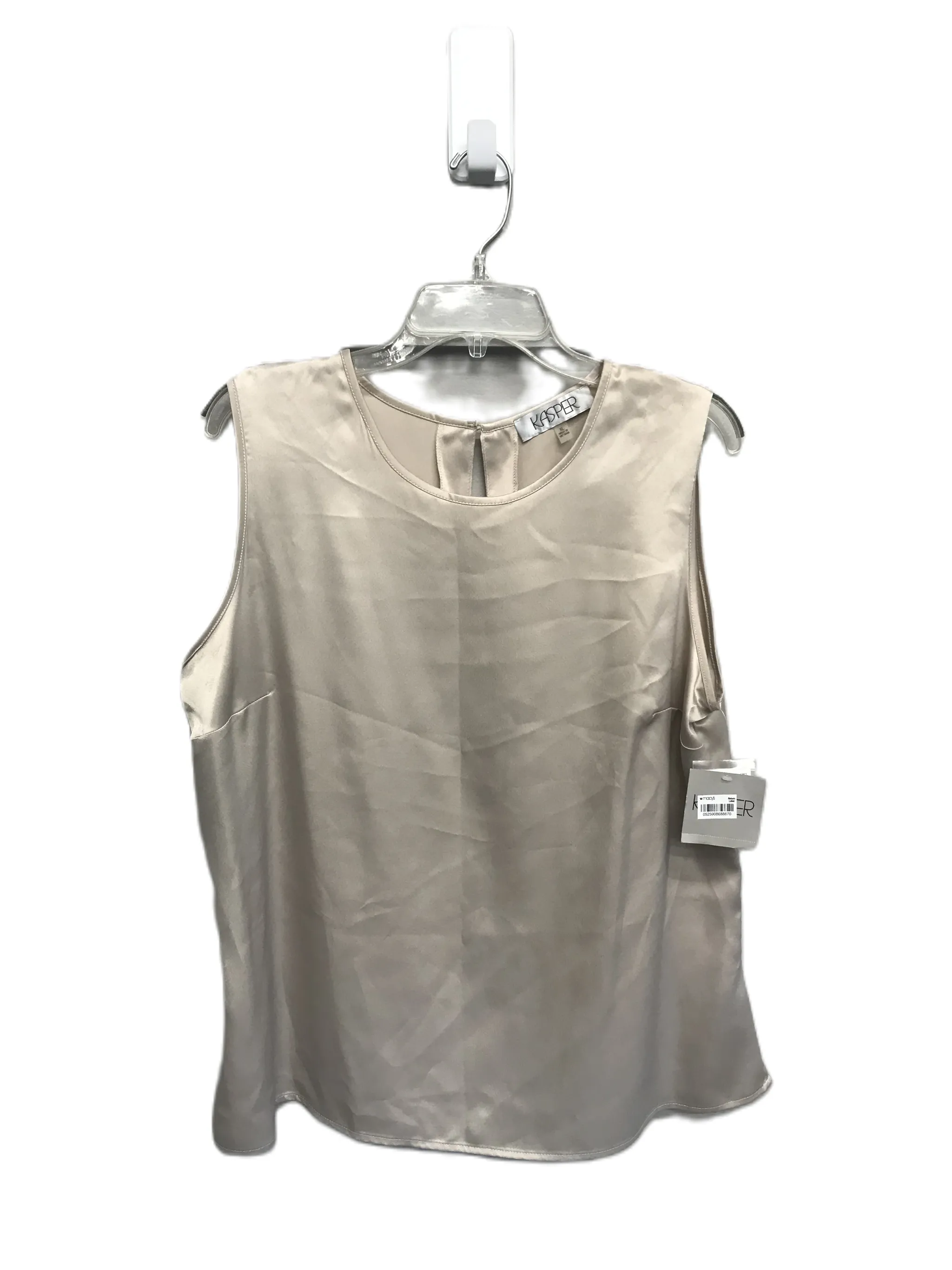 Beige Top Sleeveless By Kasper, Size: Xl