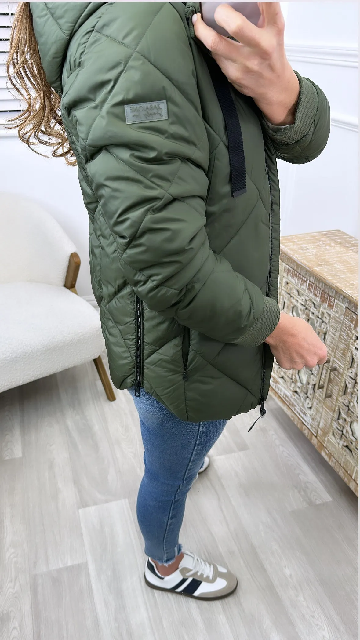 Bente Khaki Padded Jacket