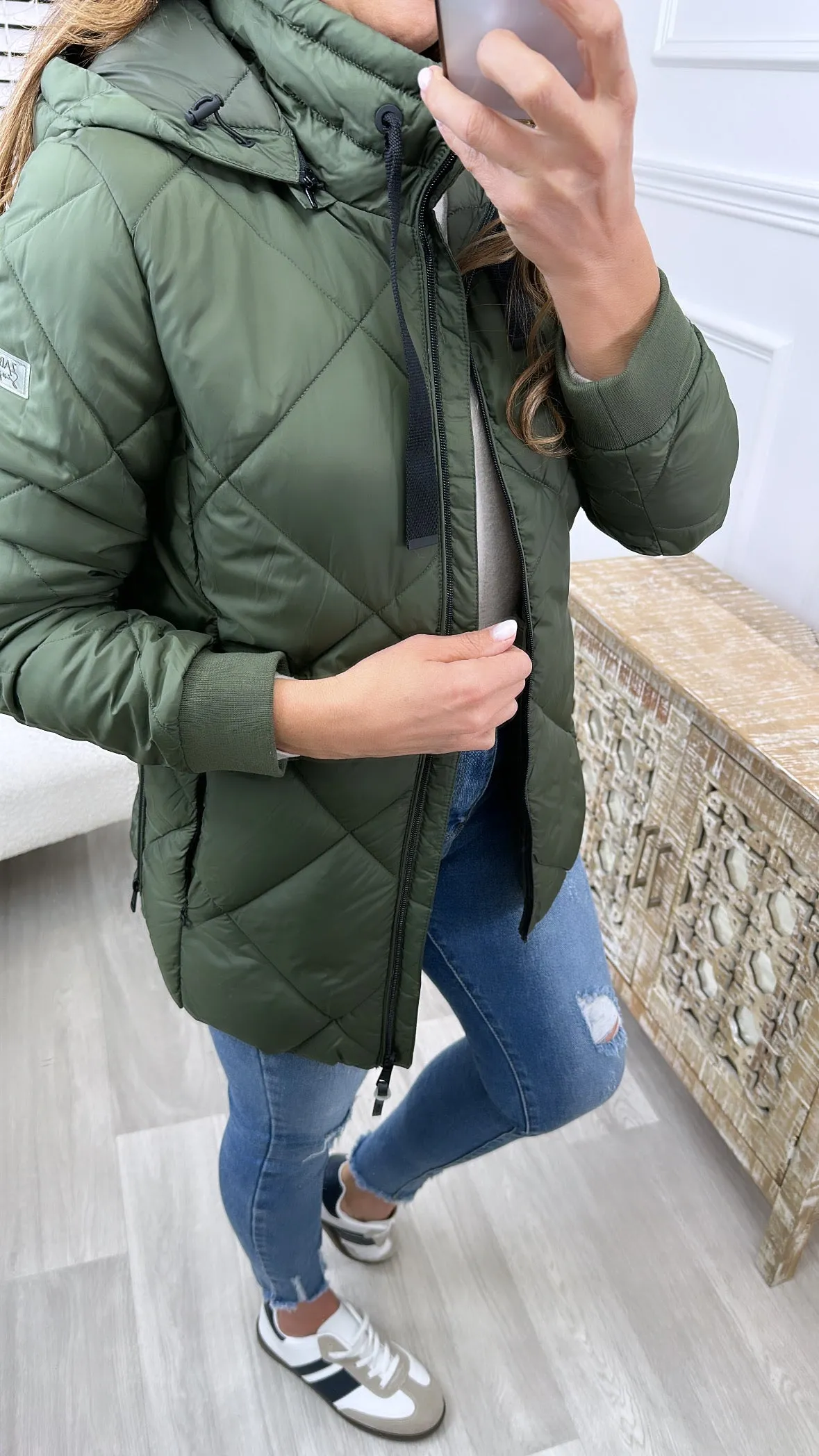 Bente Khaki Padded Jacket