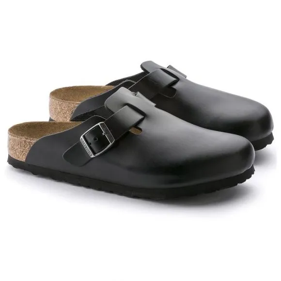 Birkenstock BOSTON LEATHER Black CLOGS