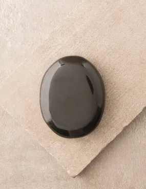 Black Agate Palm Stone