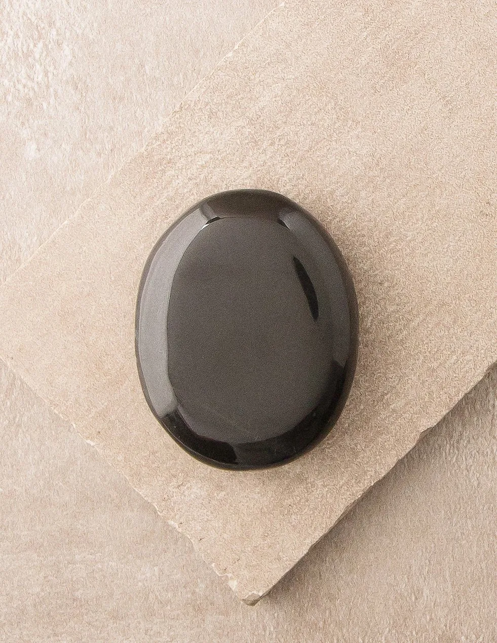 Black Agate Palm Stone