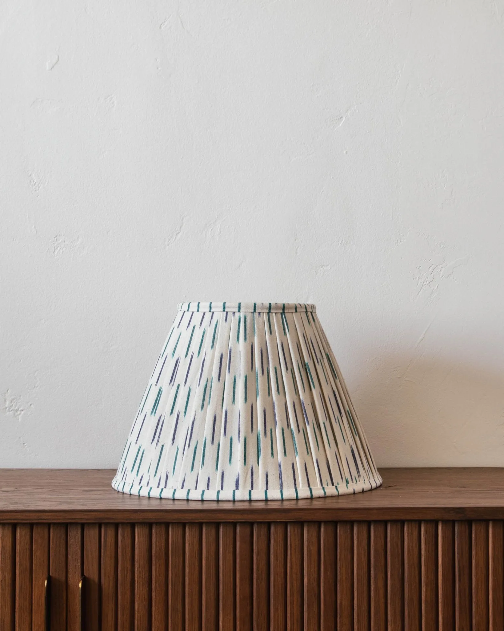 Blue Ikat Pleated Lampshade