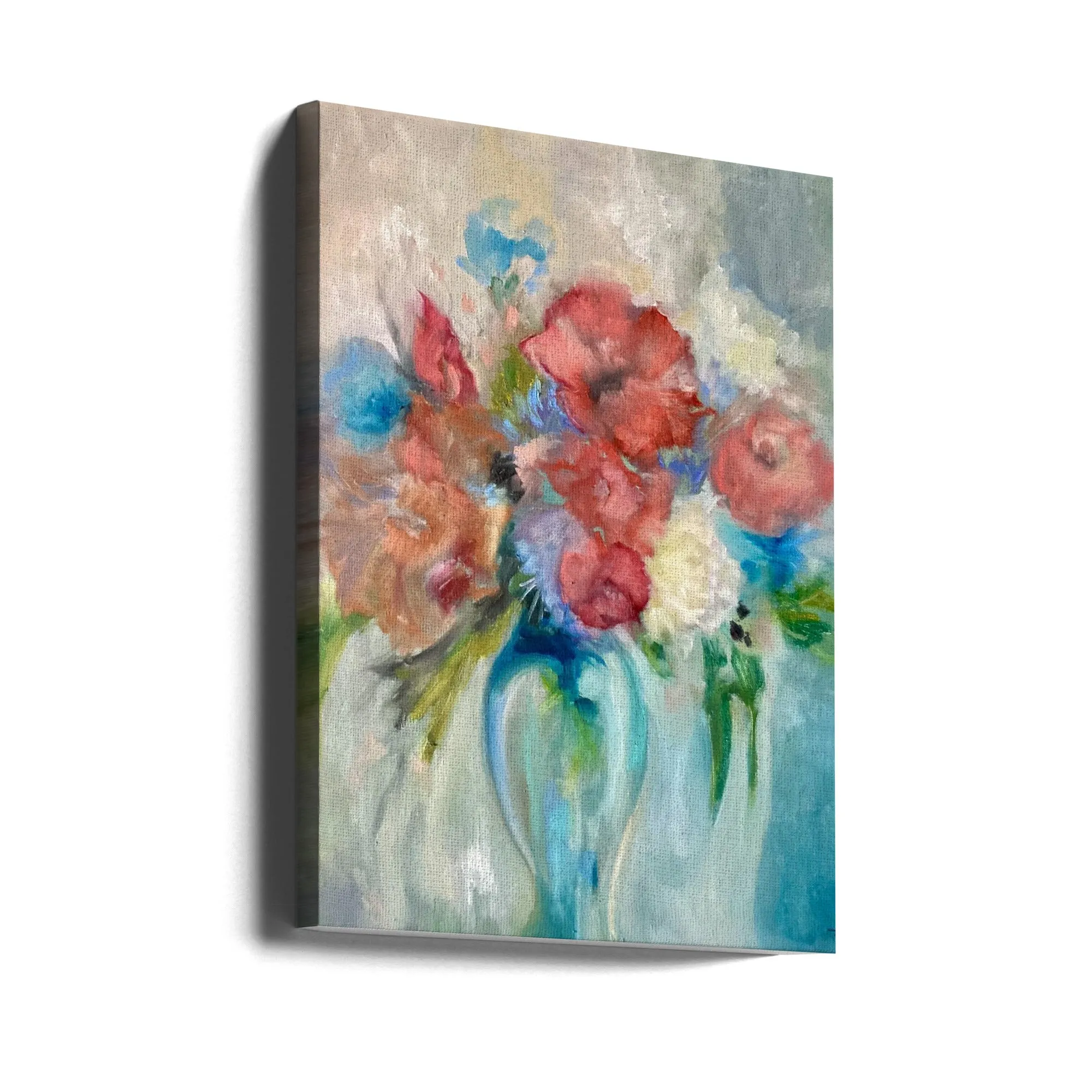 Blue Vase III - Stretched Canvas, Poster or Fine Art Print