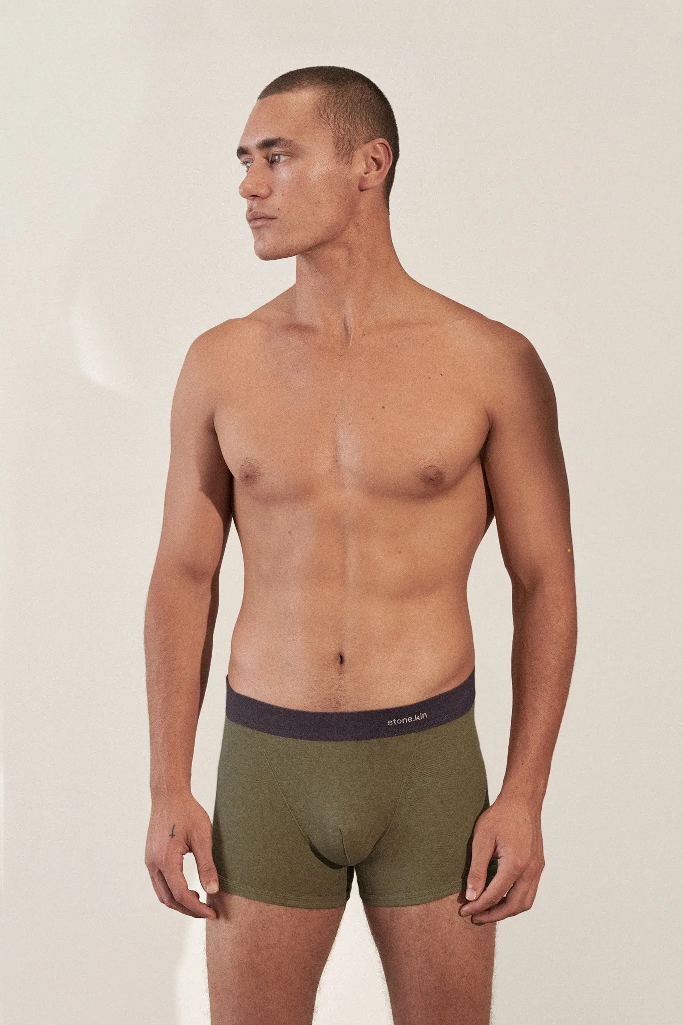 Boxer Brief in Organic Cotton Rib - Moss & Tar