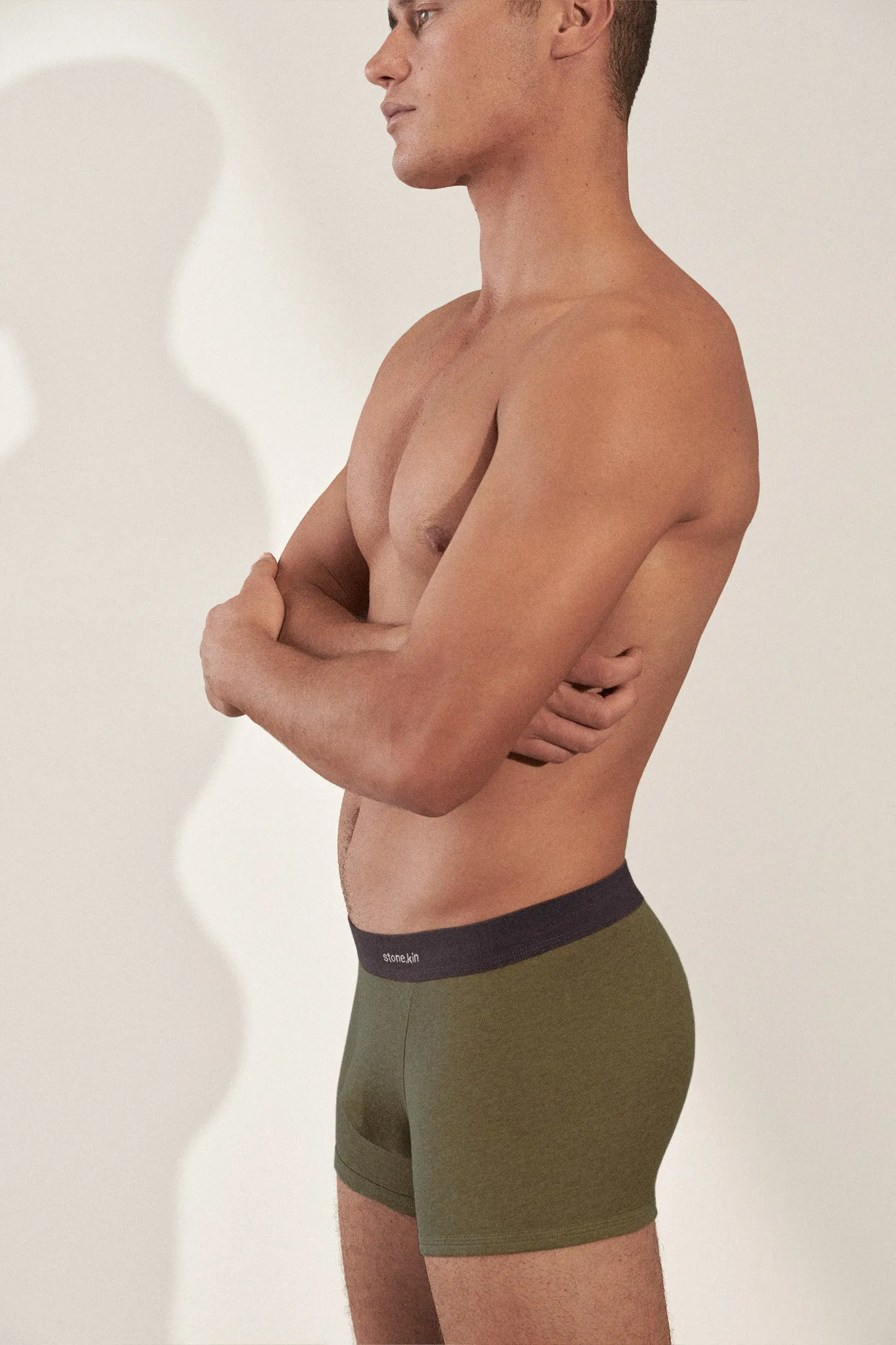 Boxer Brief in Organic Cotton Rib - Moss & Tar