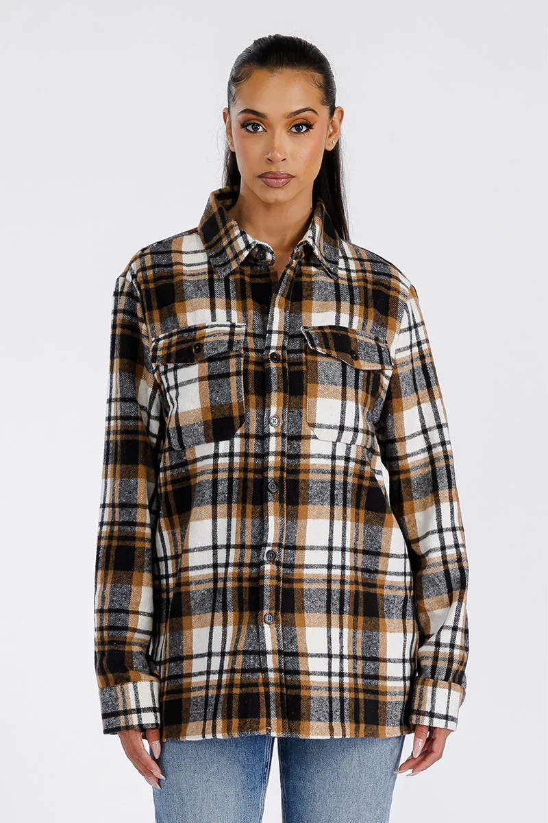 BOYFRIEND OVERSIZED SOFT FLANNEL SHACKET