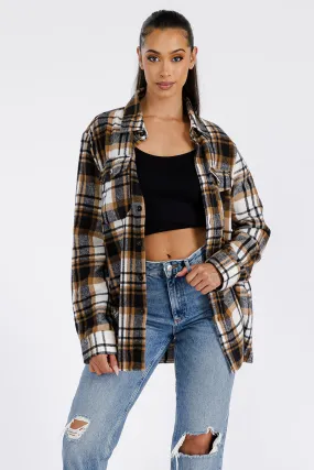 BOYFRIEND OVERSIZED SOFT FLANNEL SHACKET