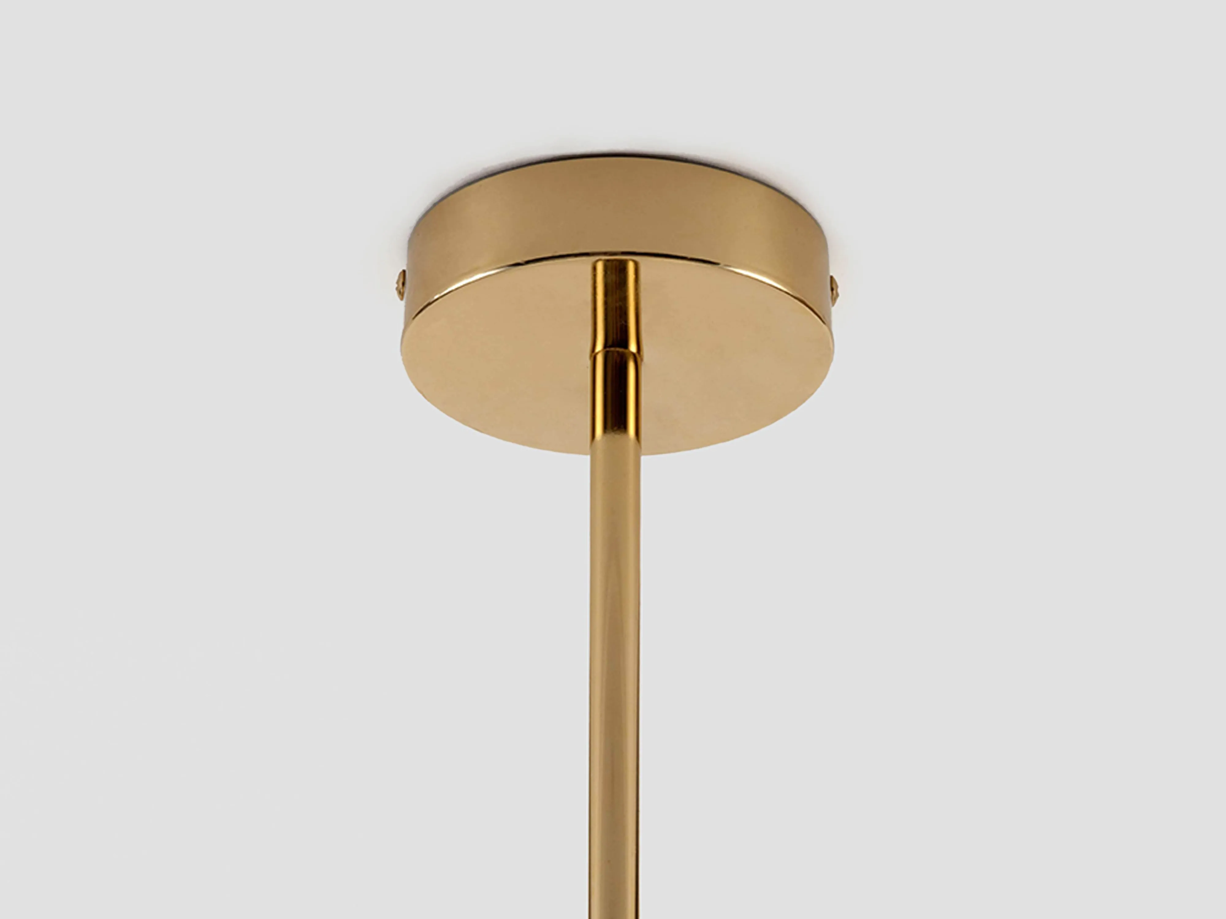 Brass opal disk ceiling light