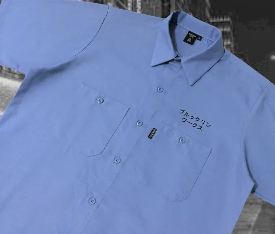 Brooklyn Work T61 S/S Work Shirt Light Blue