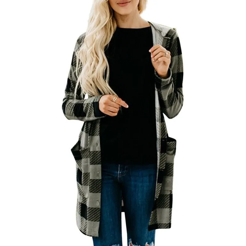 Buffalo Check Hooded Button Jacket