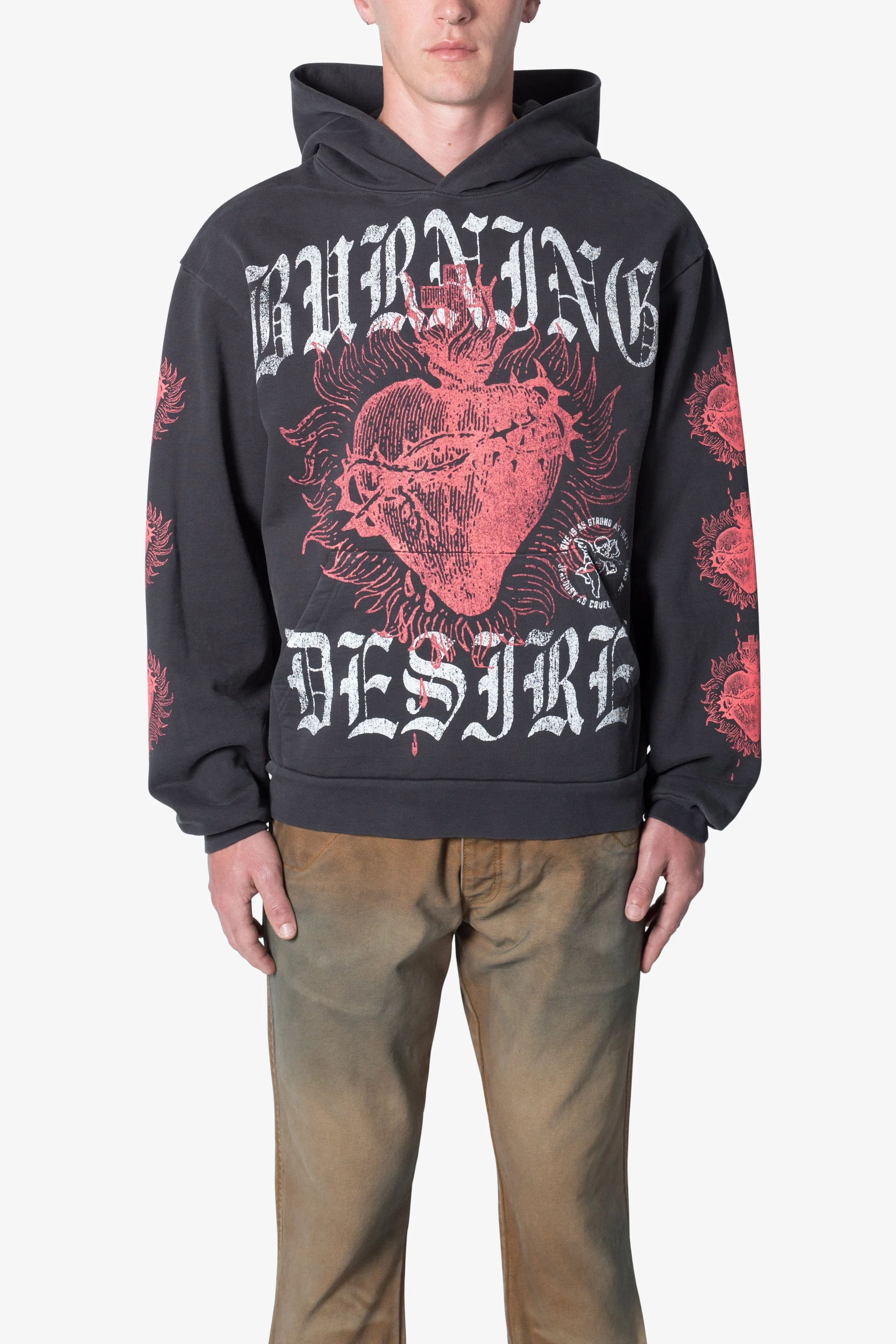 Burning Desire Hoodie - Washed Black