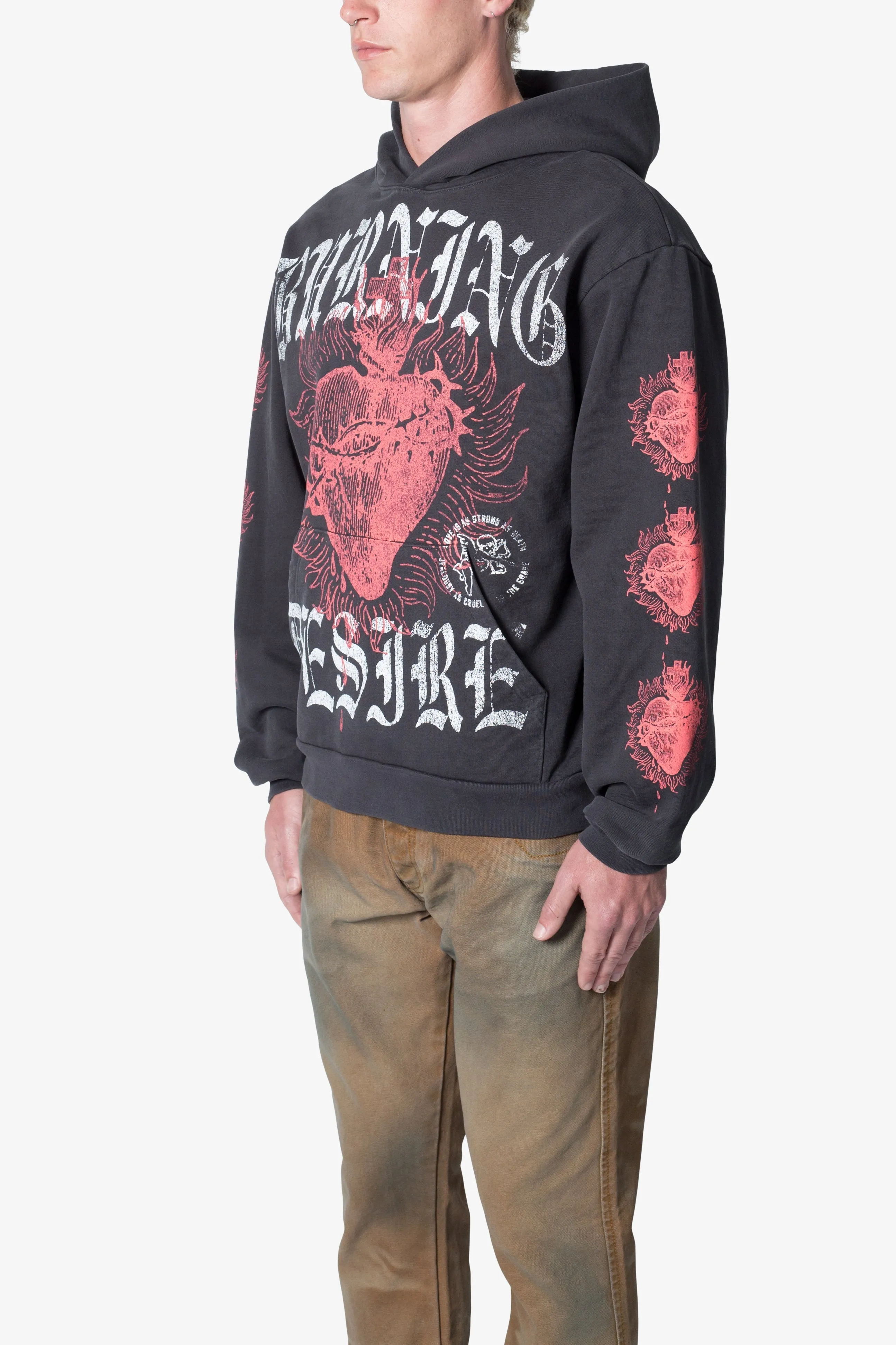 Burning Desire Hoodie - Washed Black