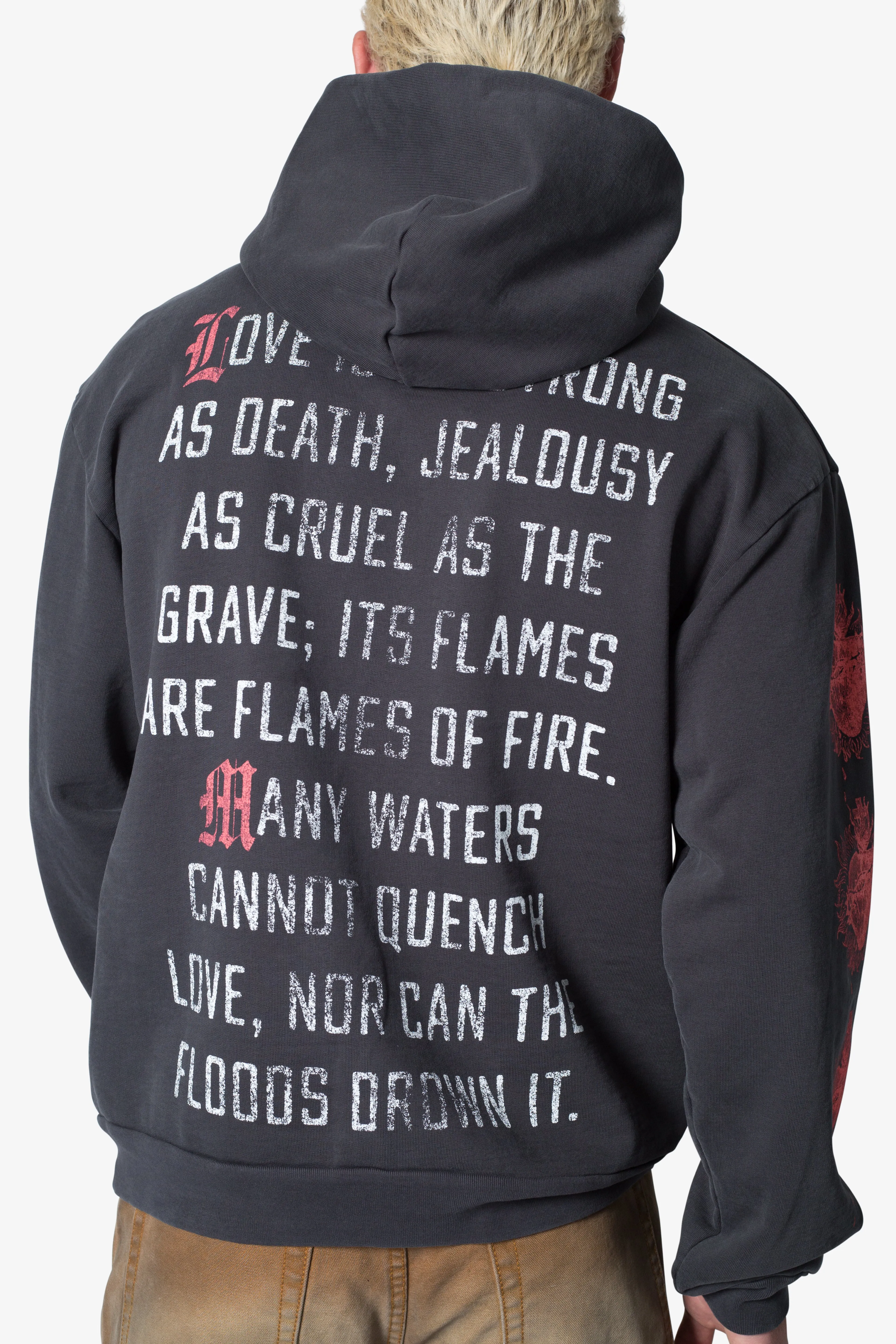 Burning Desire Hoodie - Washed Black