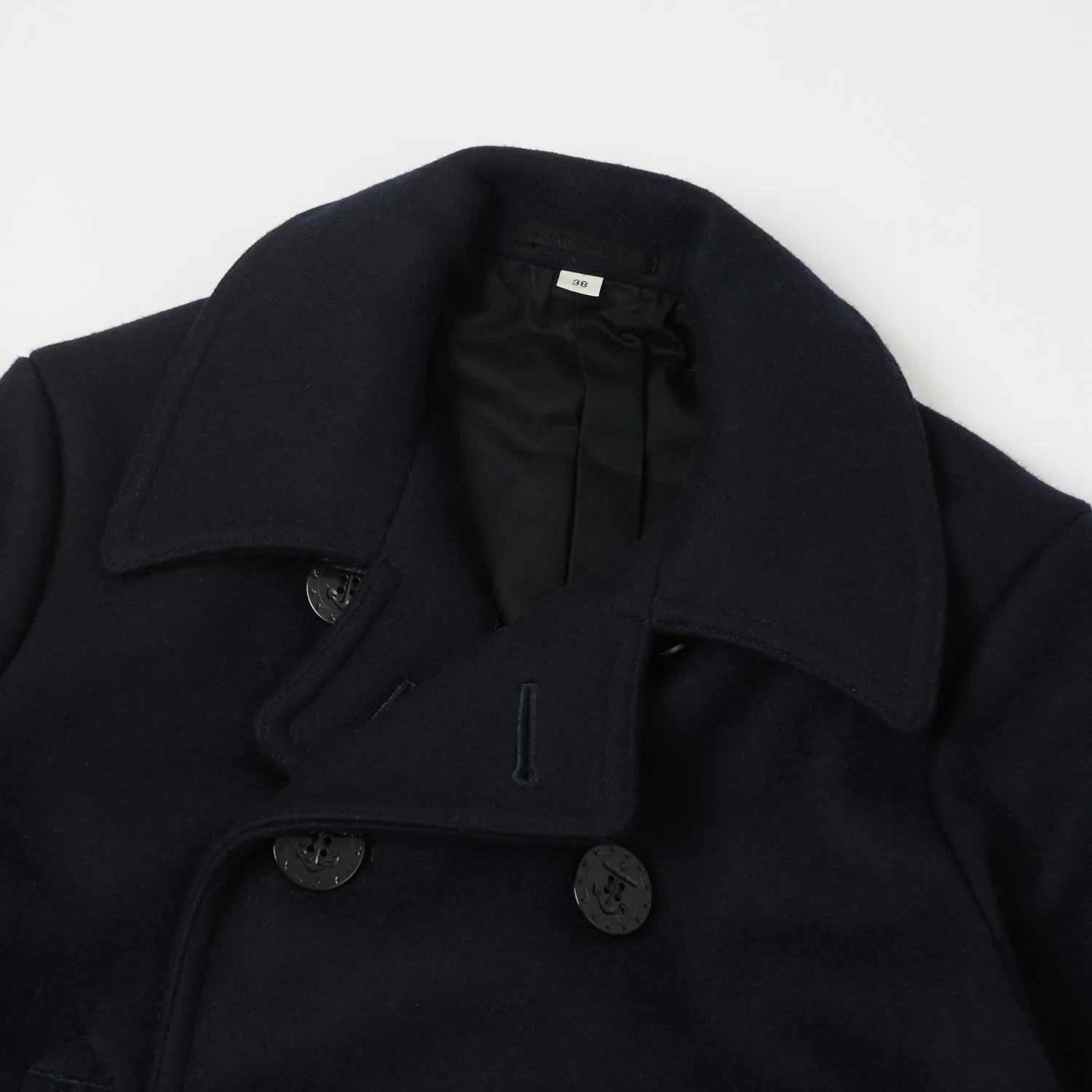 Classic Navy Wool Pea Coat by Buzz Ricksons - BR11554