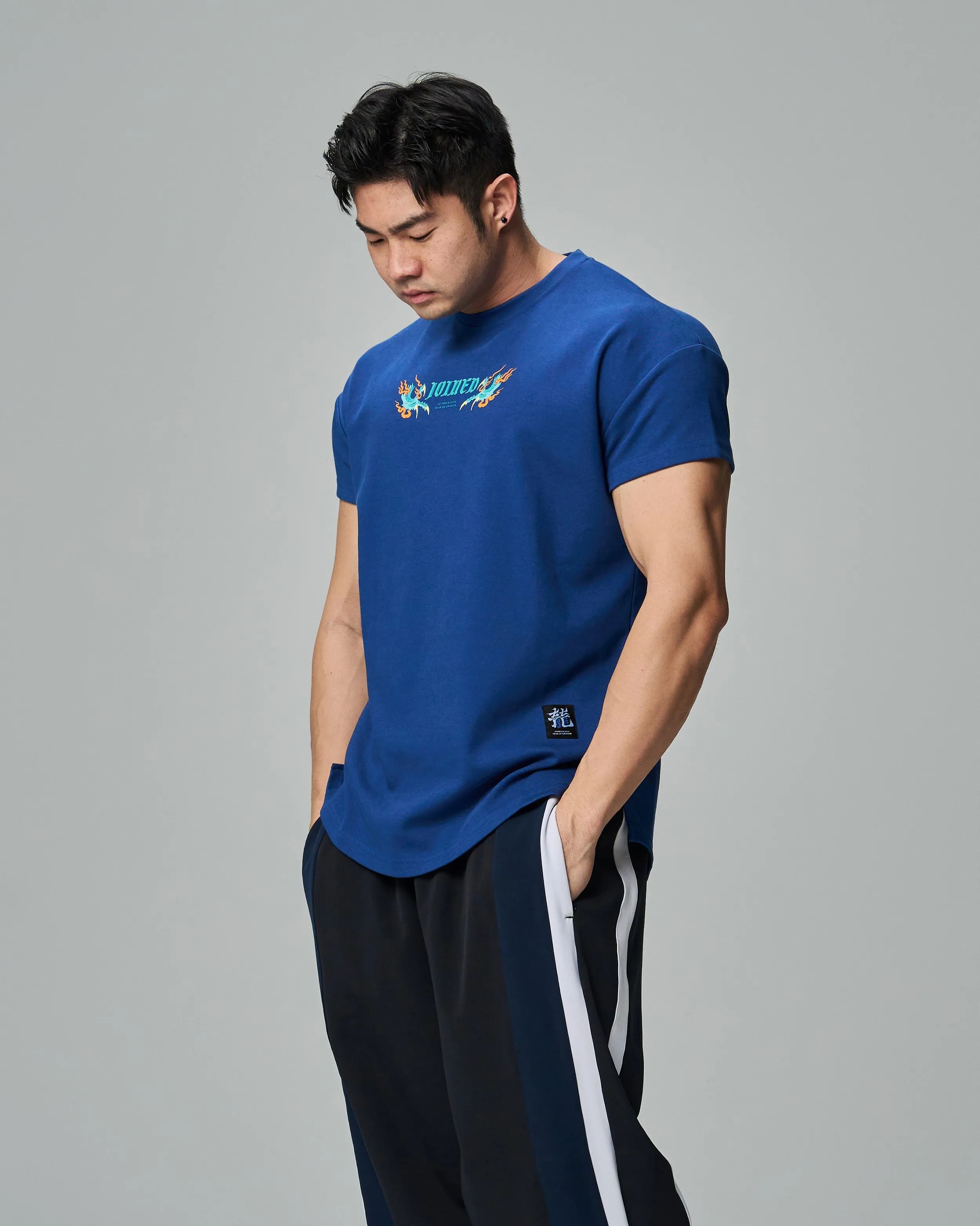 Coiled Dragon Drop Shoulder Muscle Tee