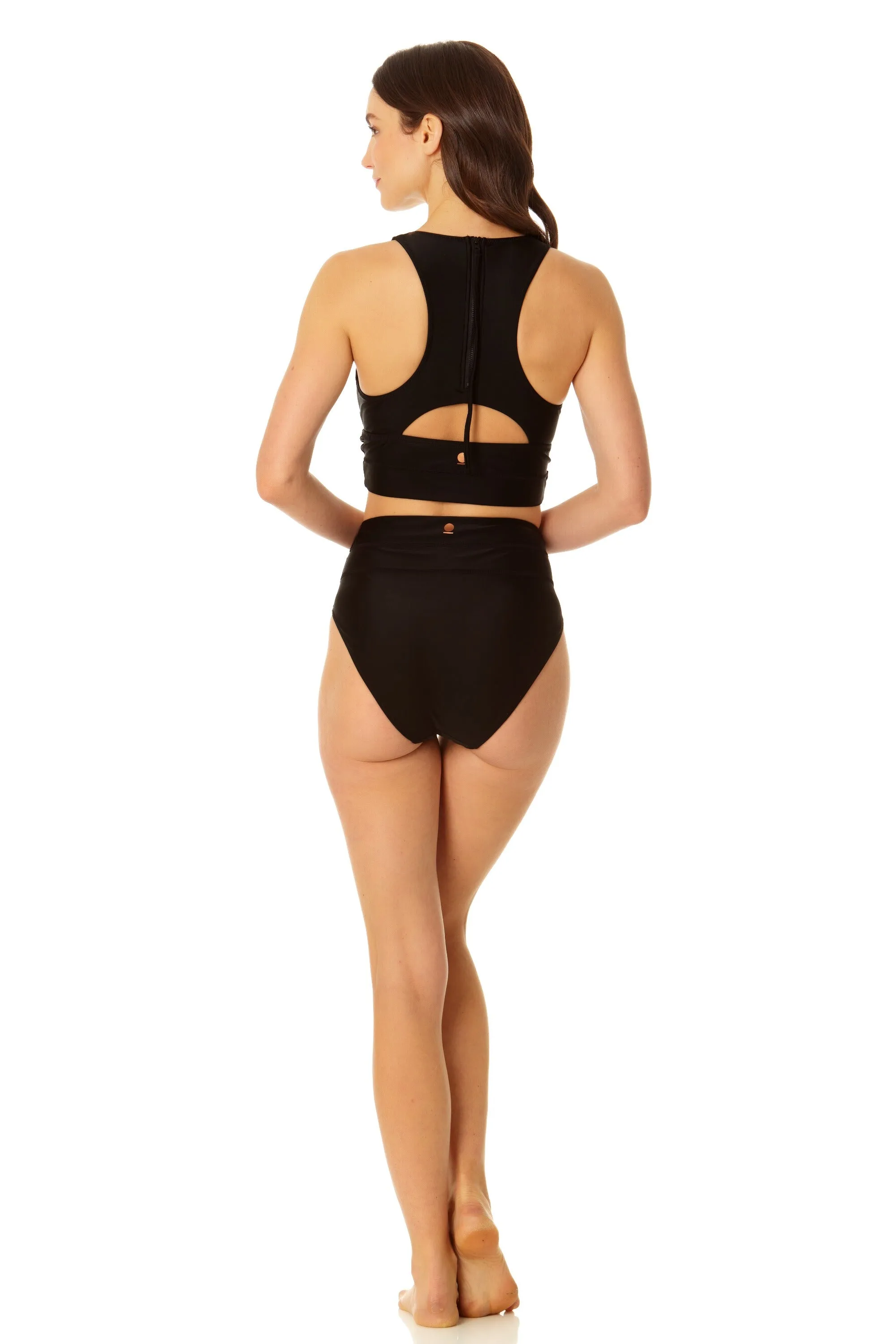 Coppersuit - Women's Banded Halter Longline Bra Swim Top