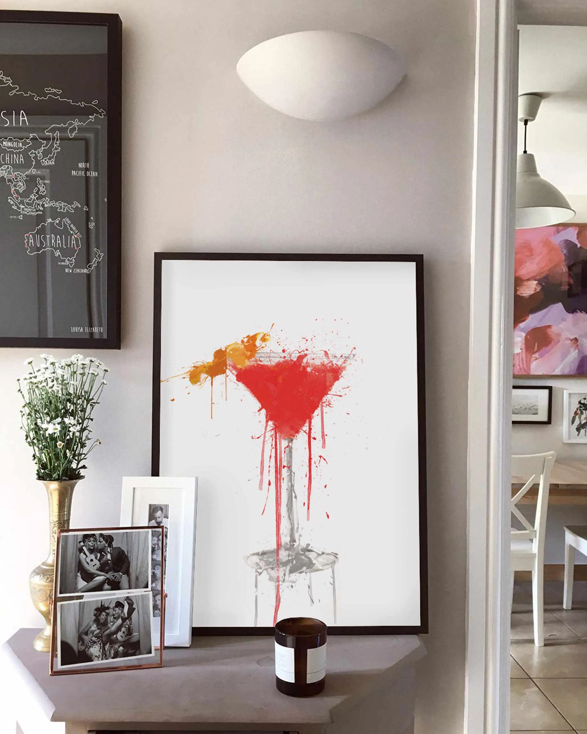 Cosmopolitan Cocktail Wall Art Print