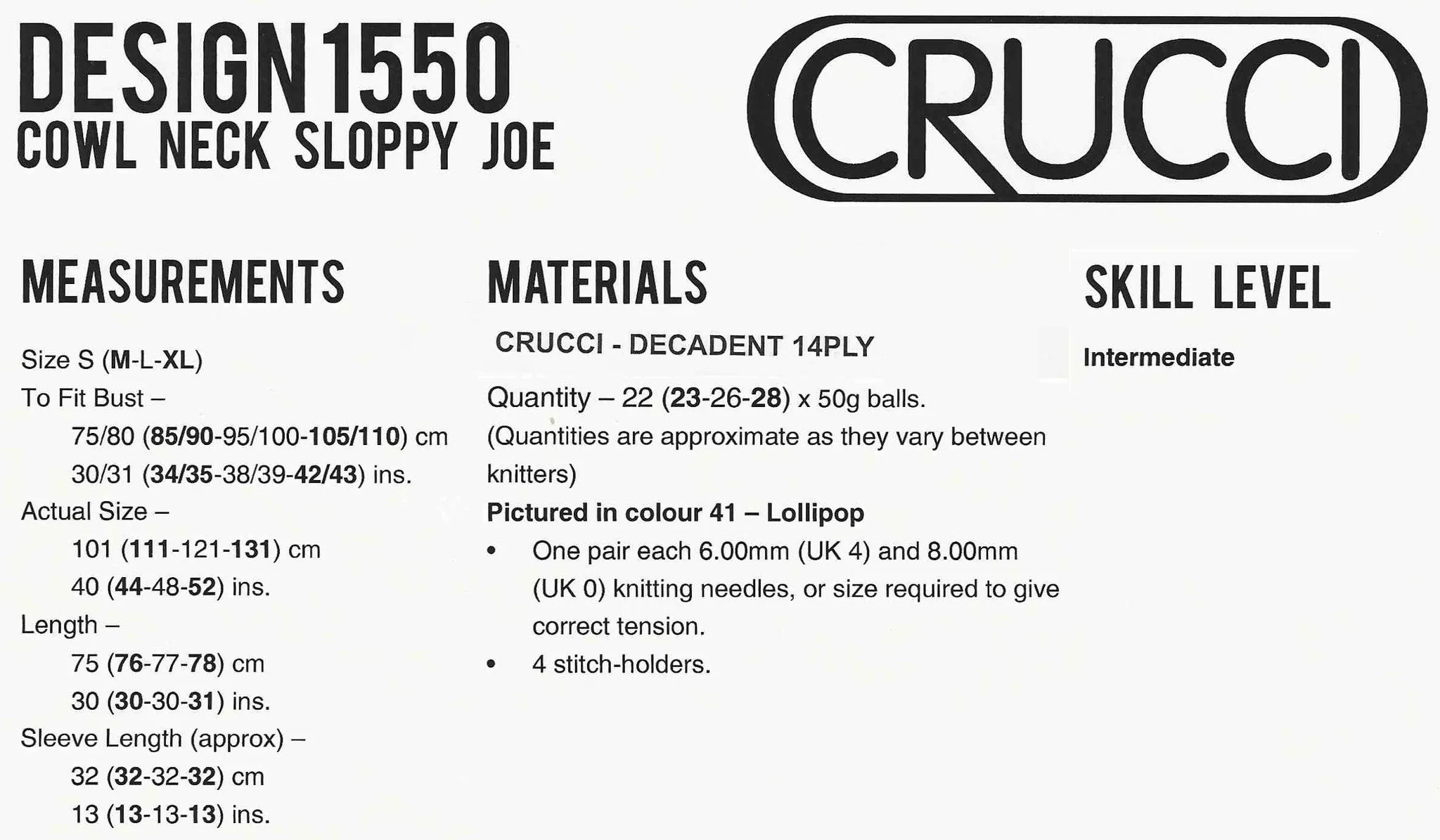 CRUCCI LEAFLET 1550