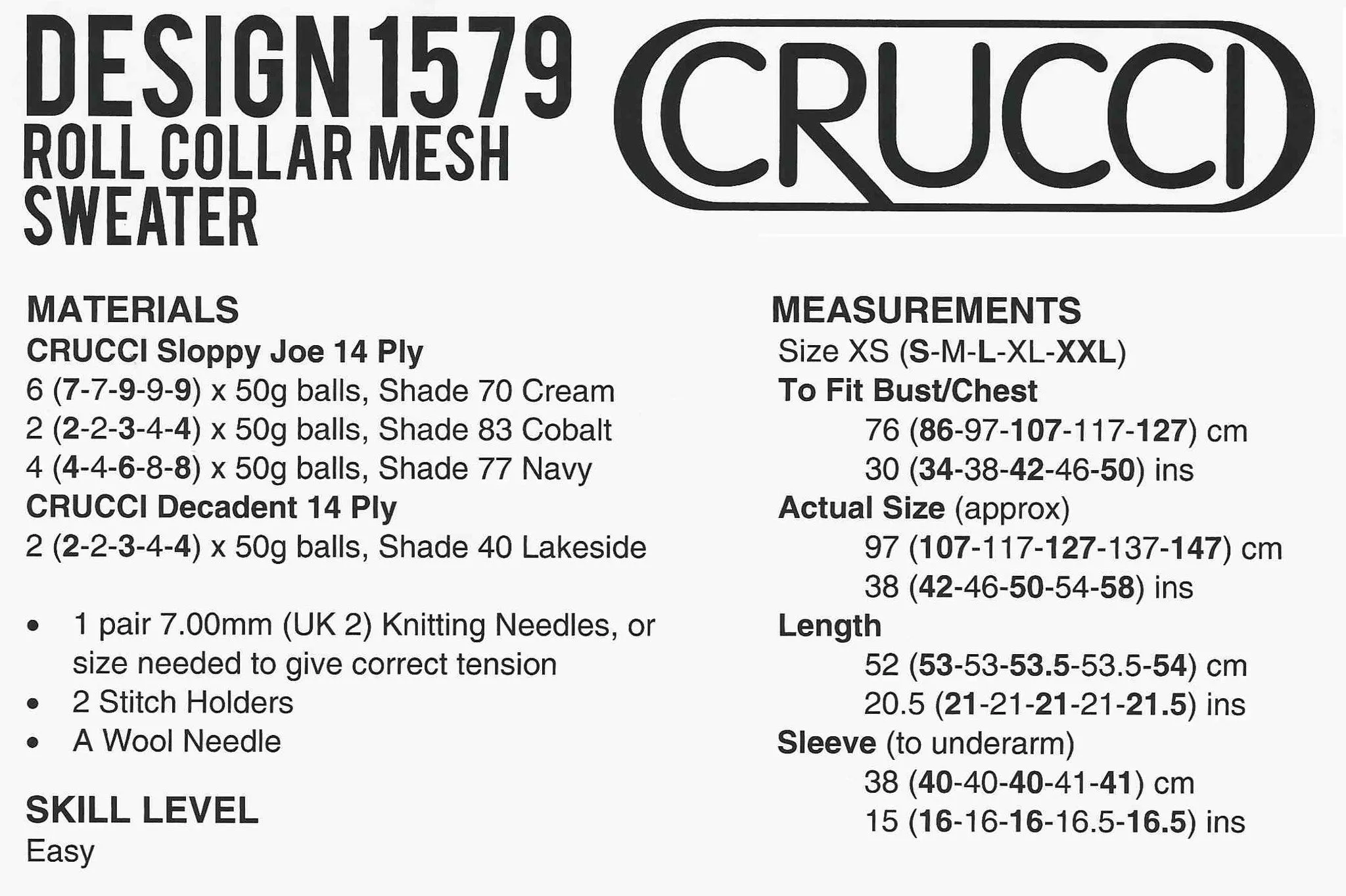 CRUCCI LEAFLET 1579