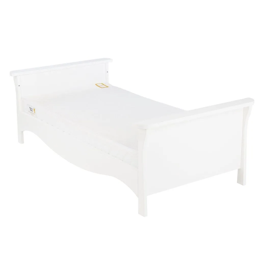 Cuddleco Clara 3 Piece Set 3 Drawer Dresser, Cot Bed and Wardrobe - White