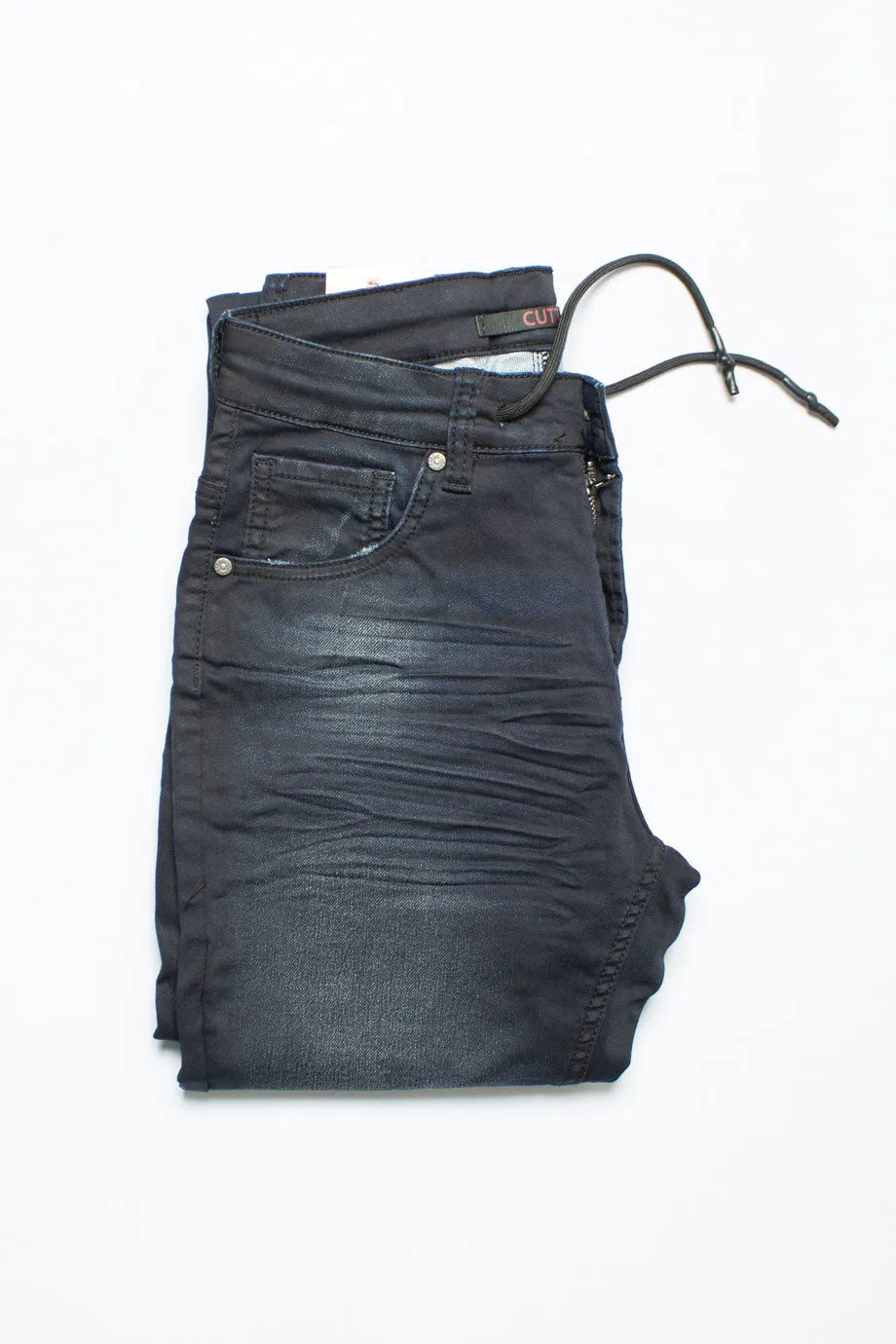 Cutty Cycle Blue-Black Coated Jeans