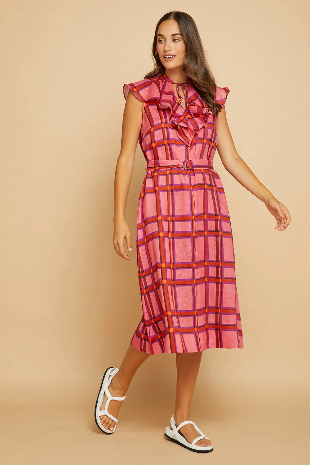 Elms & King - Torrance Dress - Summer Check - size 14